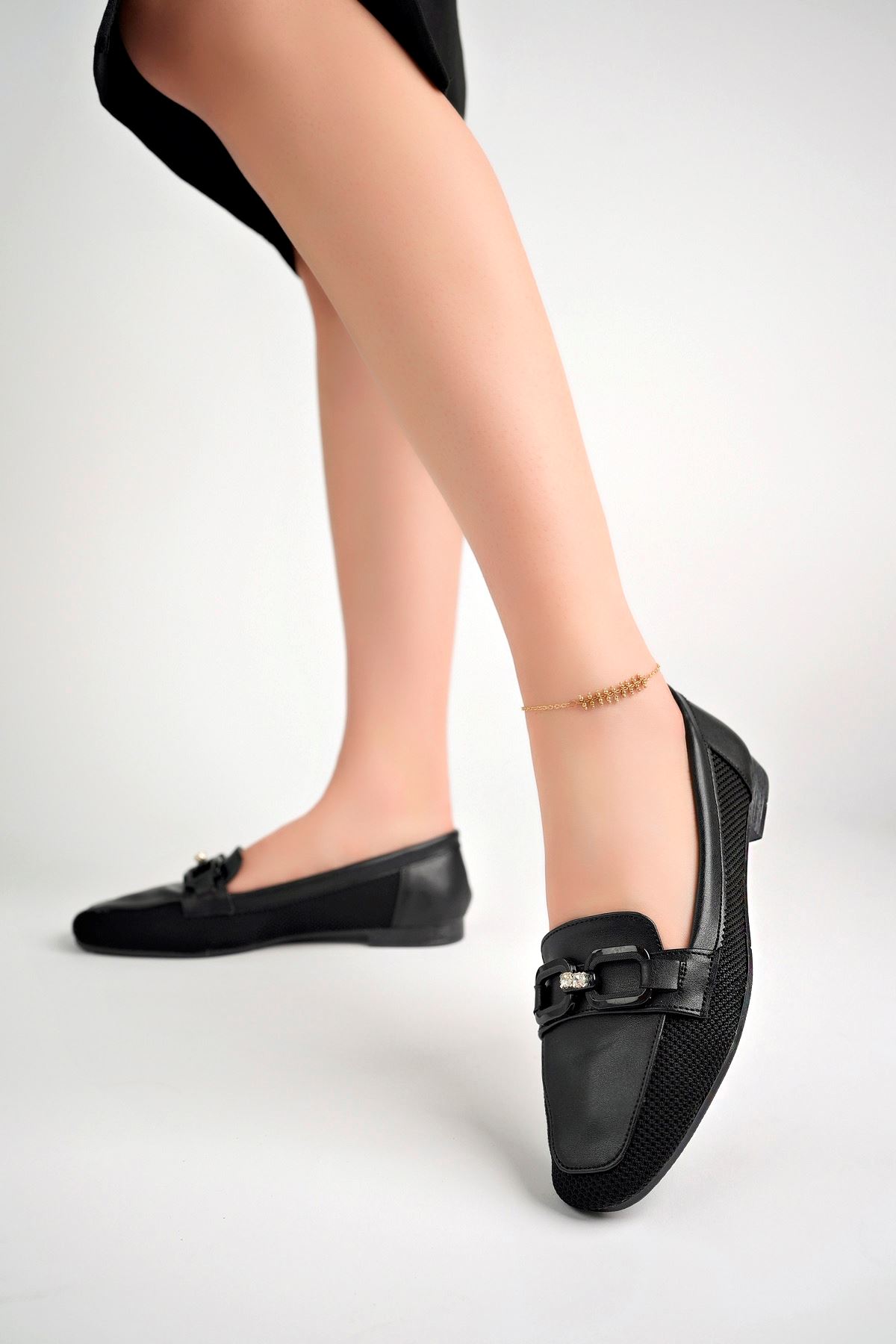 Freemax Kadın Yazlık Rahat Dokuma Babet Ayakkabı Freemax.051 Siyah