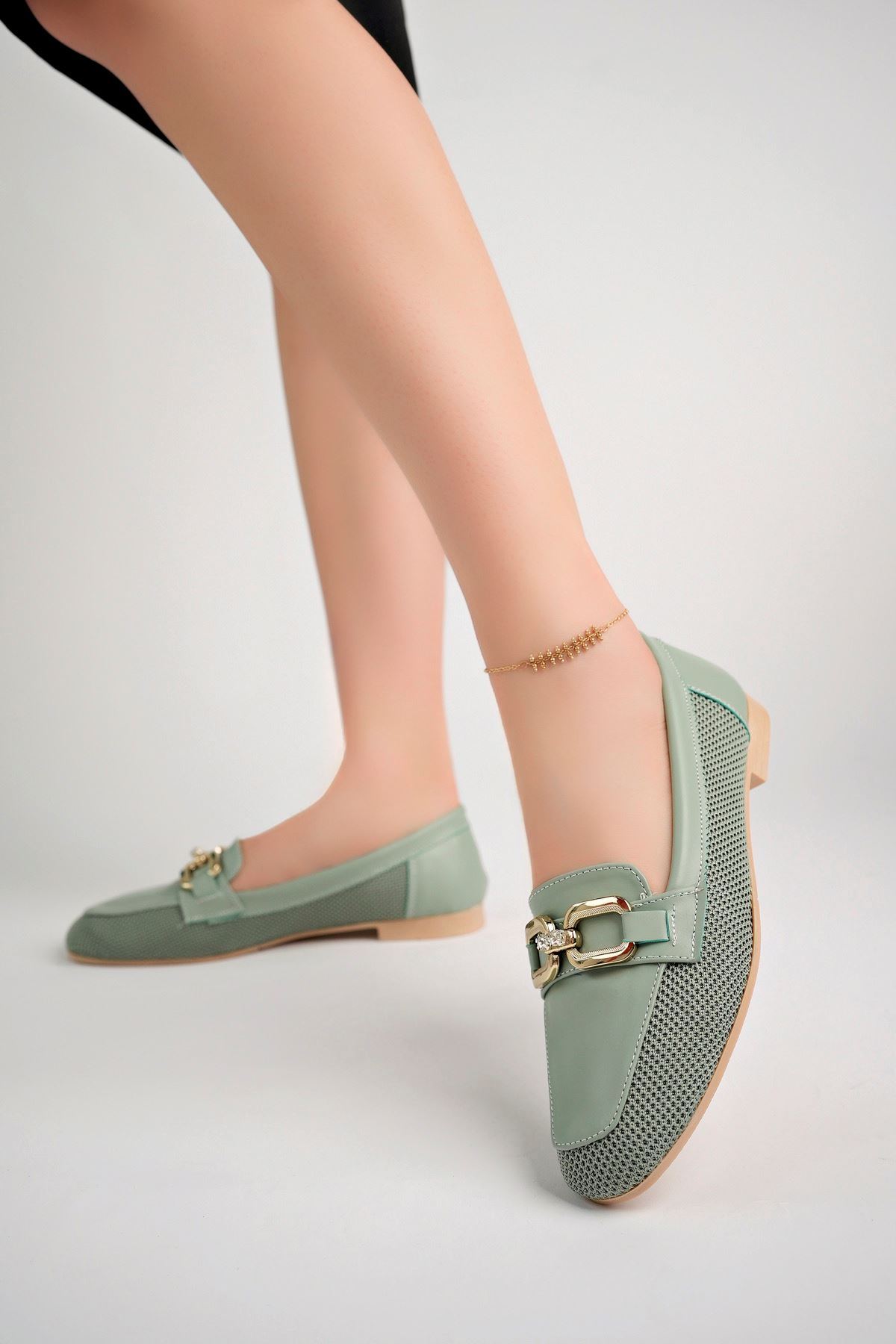 Freemax Kadın Yazlık Rahat Dokuma Babet Ayakkabı Freemax.051 Mint