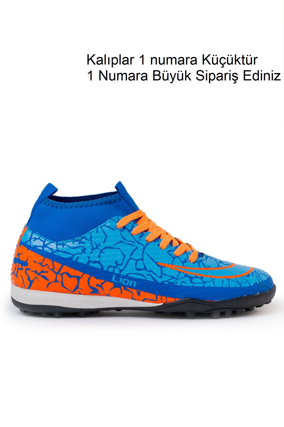 Freemax Unisex Çoraplı Halı saha Futbol Ayakkabısı Freemax.1072 Sax Turuncu