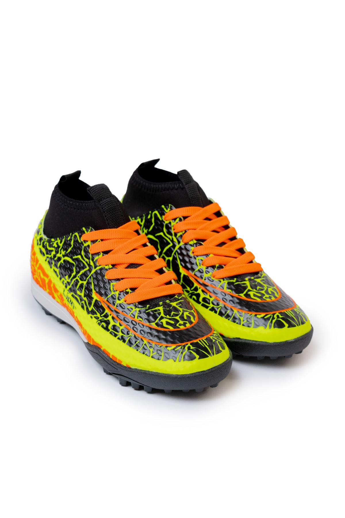 Freemax Unisex Çoraplı Halı saha Futbol Ayakkabısı Freemax.1072 Sarı Turuncu