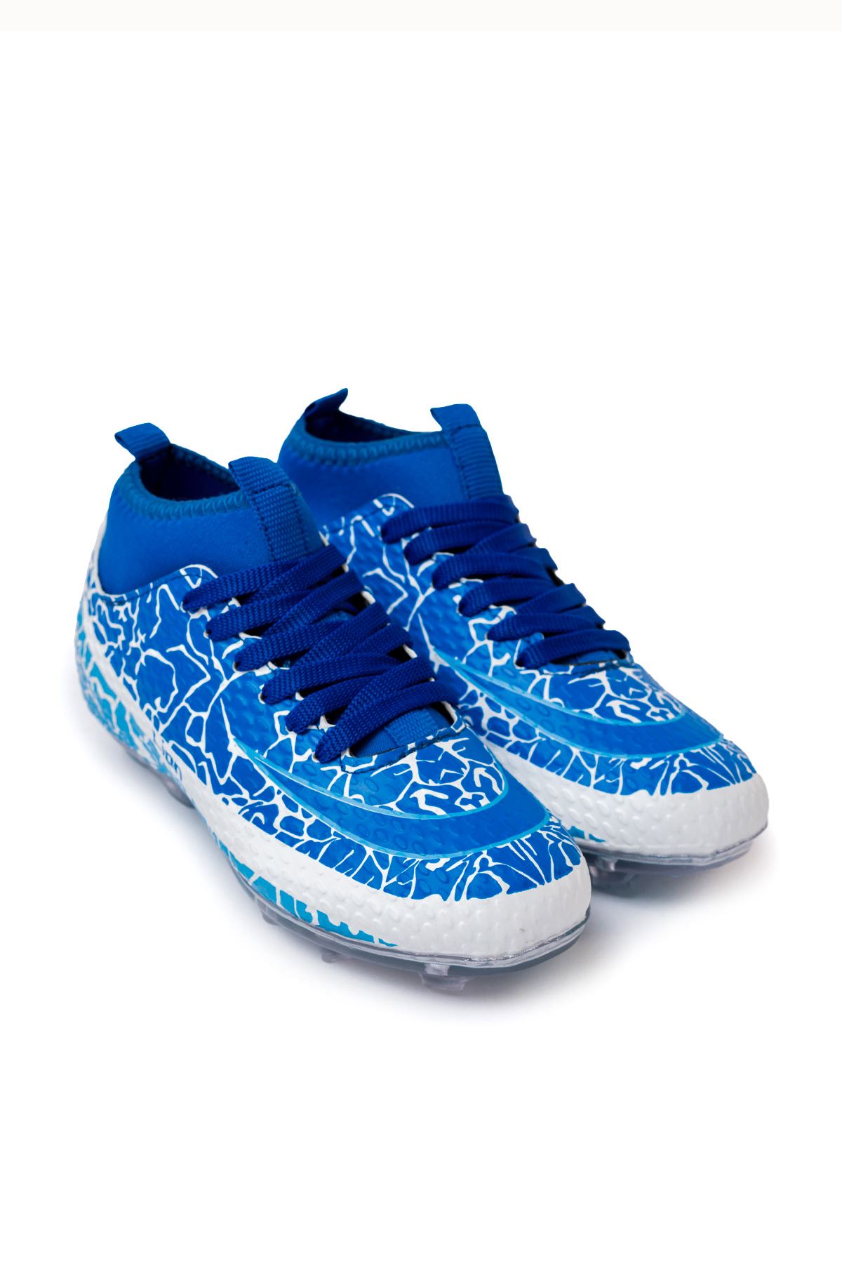 Freemax Garantili Çoraplı Çocuk Krampon Futbol Ayakkabısı Freemax.1071CCKKRMP Beyaz Sax