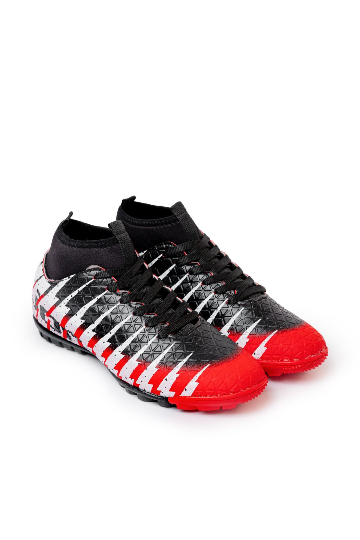 Freemax Unisex Çoraplı Halı saha Futbol Ayakkabısı Freemax.1452 Kırmızı Siyah