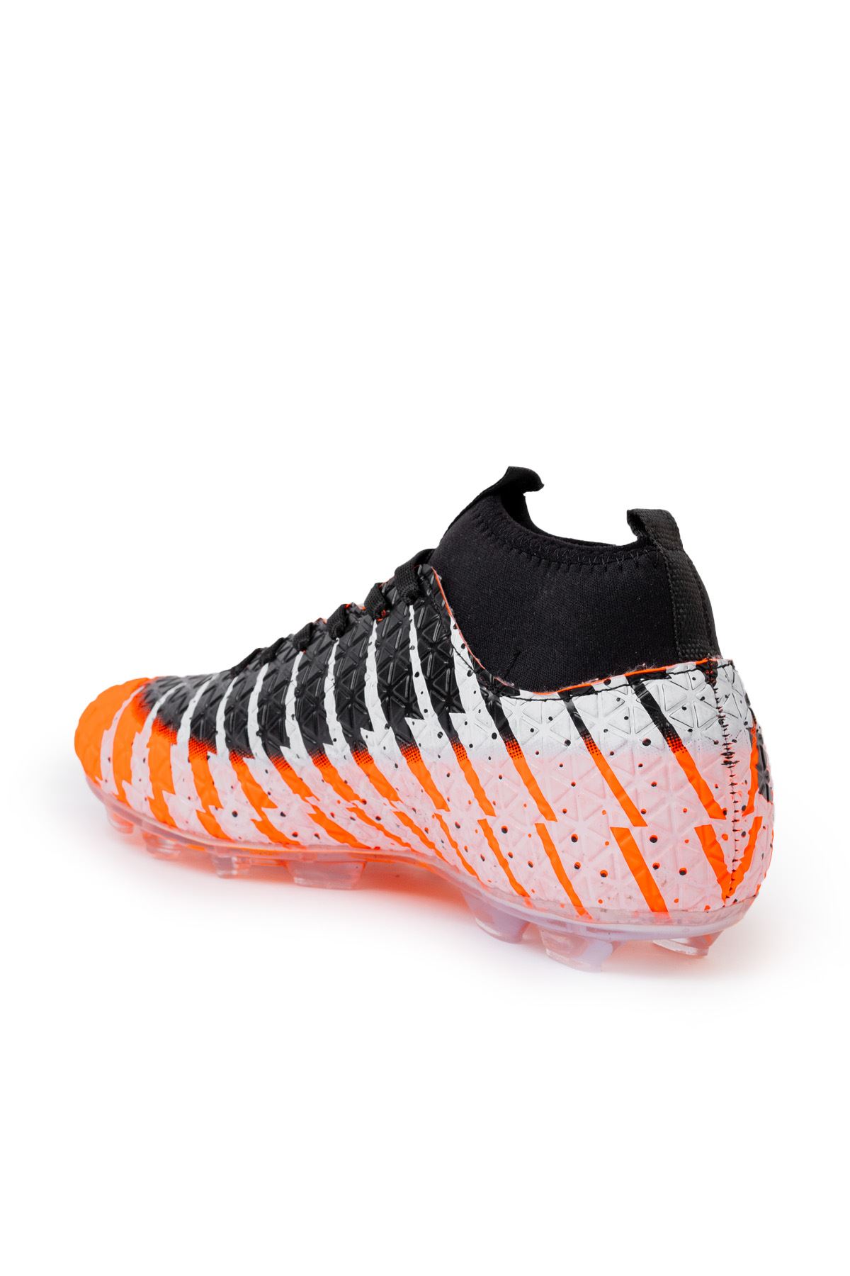 Freemax Unisex Çoraplı Krampon Futbol Ayakkabısı Orange Siyah