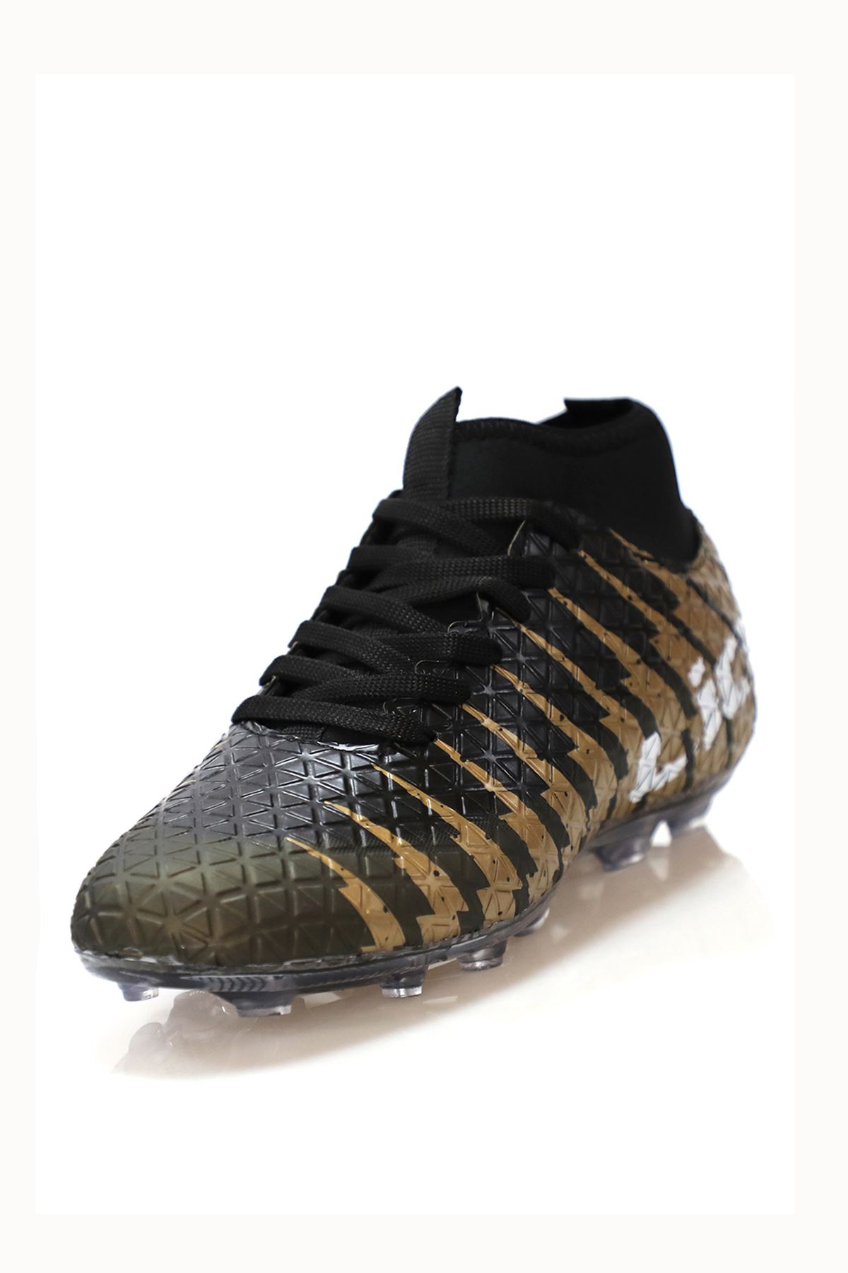 Freemax Unisex Çoraplı Krampon Futbol Ayakkabısı Haki Siyah