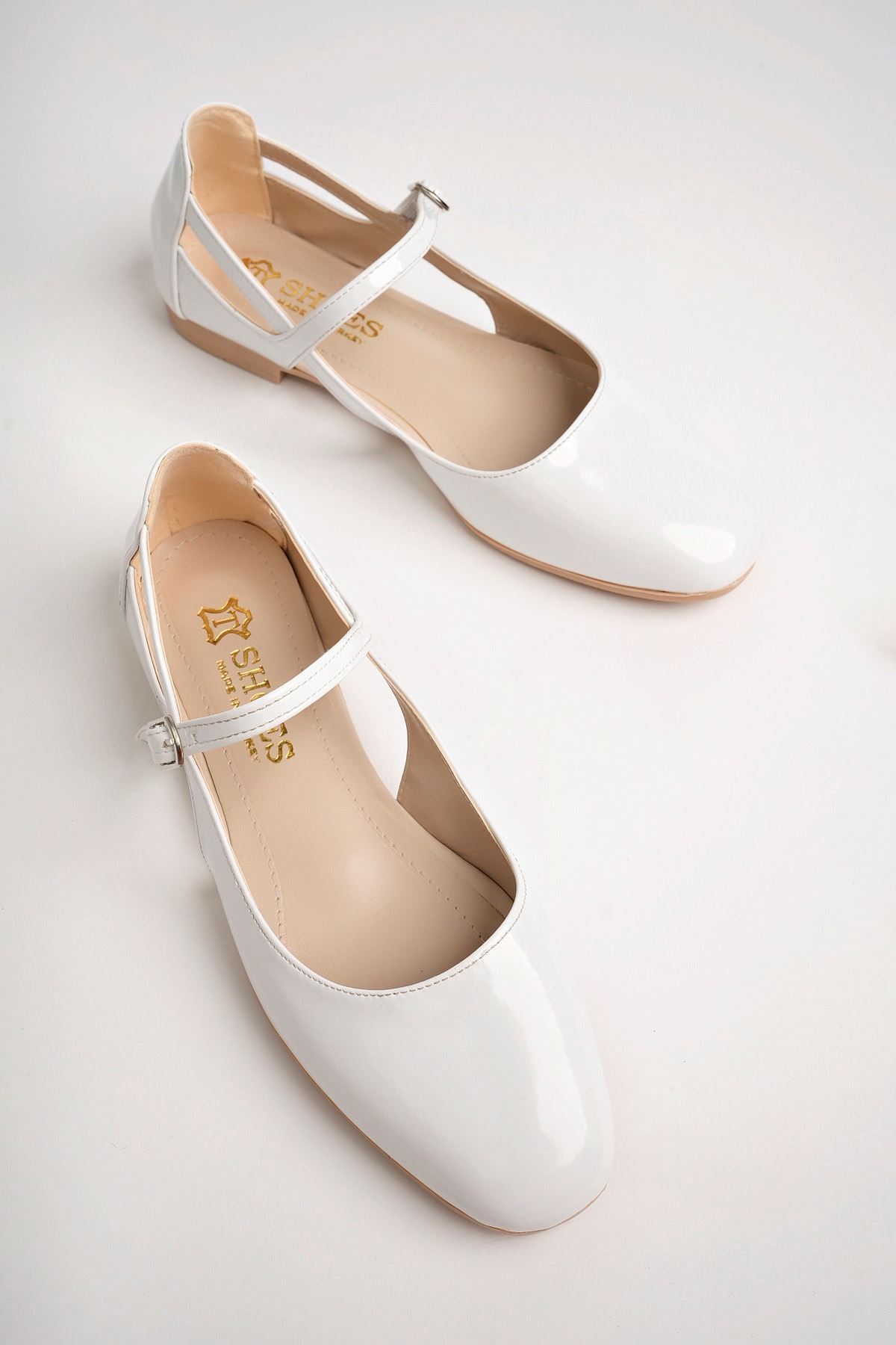 Freemax Kadın Yazlık Rahat Baretli Babet Ayakkabı Freemax.050 Beyaz