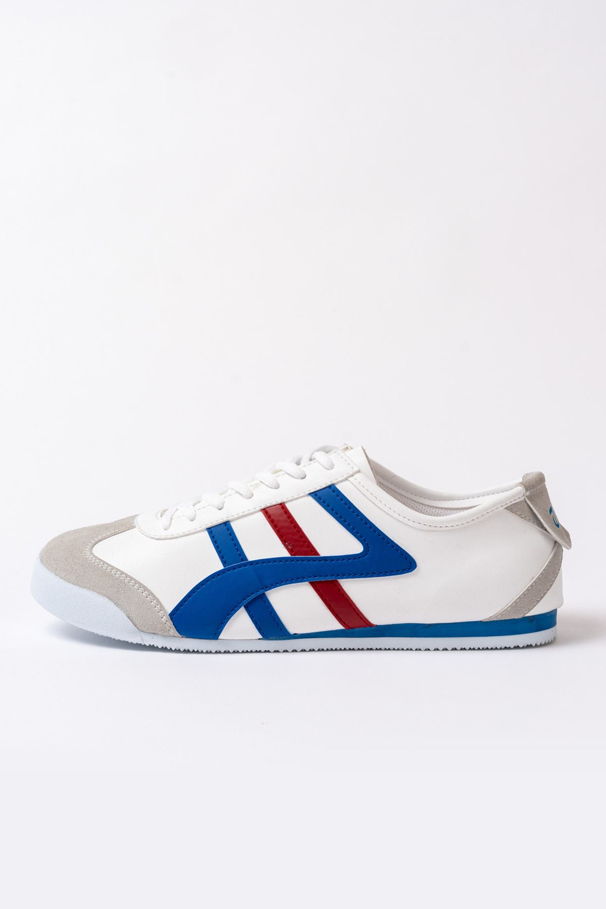 Freemax Erkek  Sneaker Spor Ayakkabı 614 Beyaz Mavi