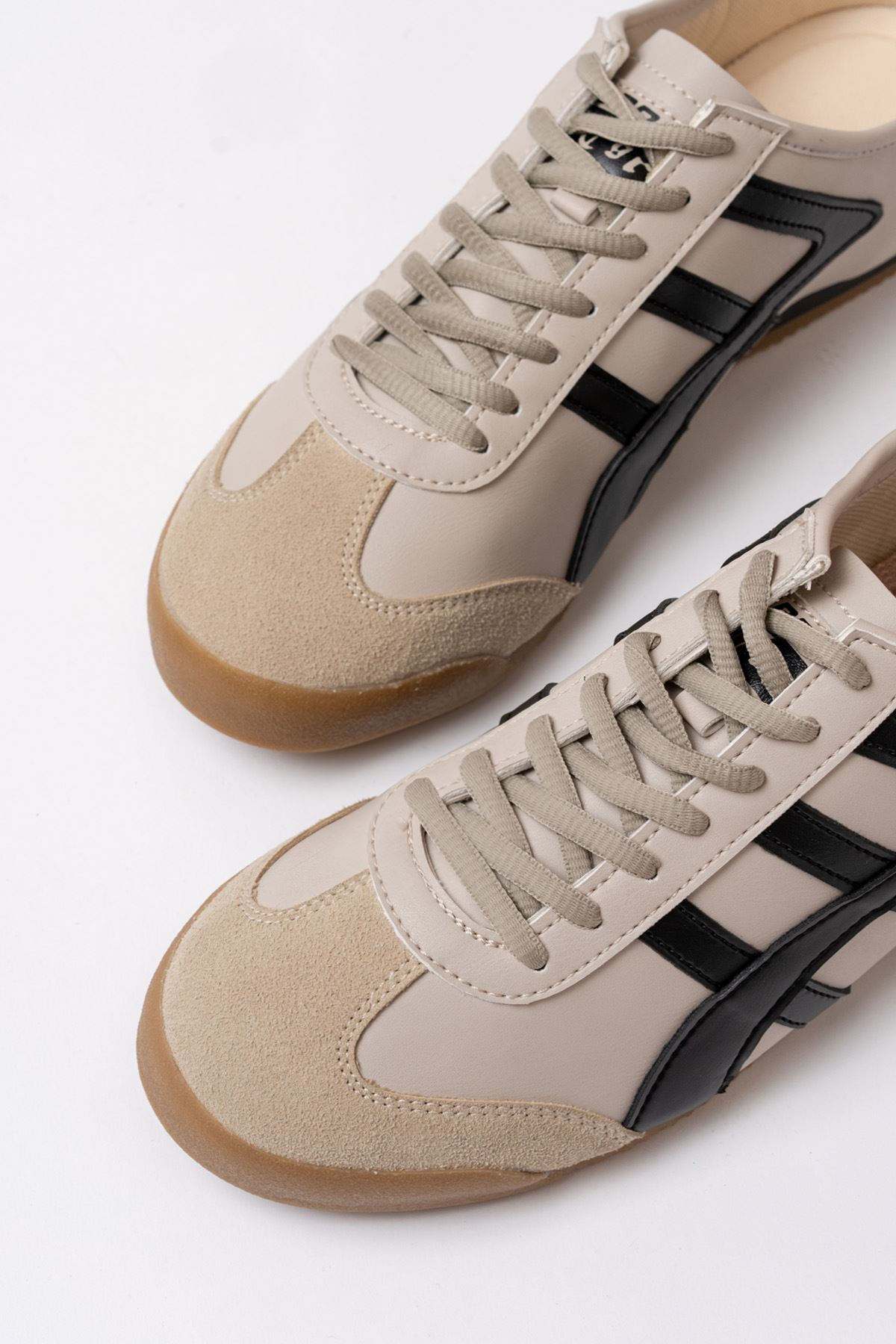 Freemax Erkek  Sneaker Spor Ayakkabı 614 Bej Siyah