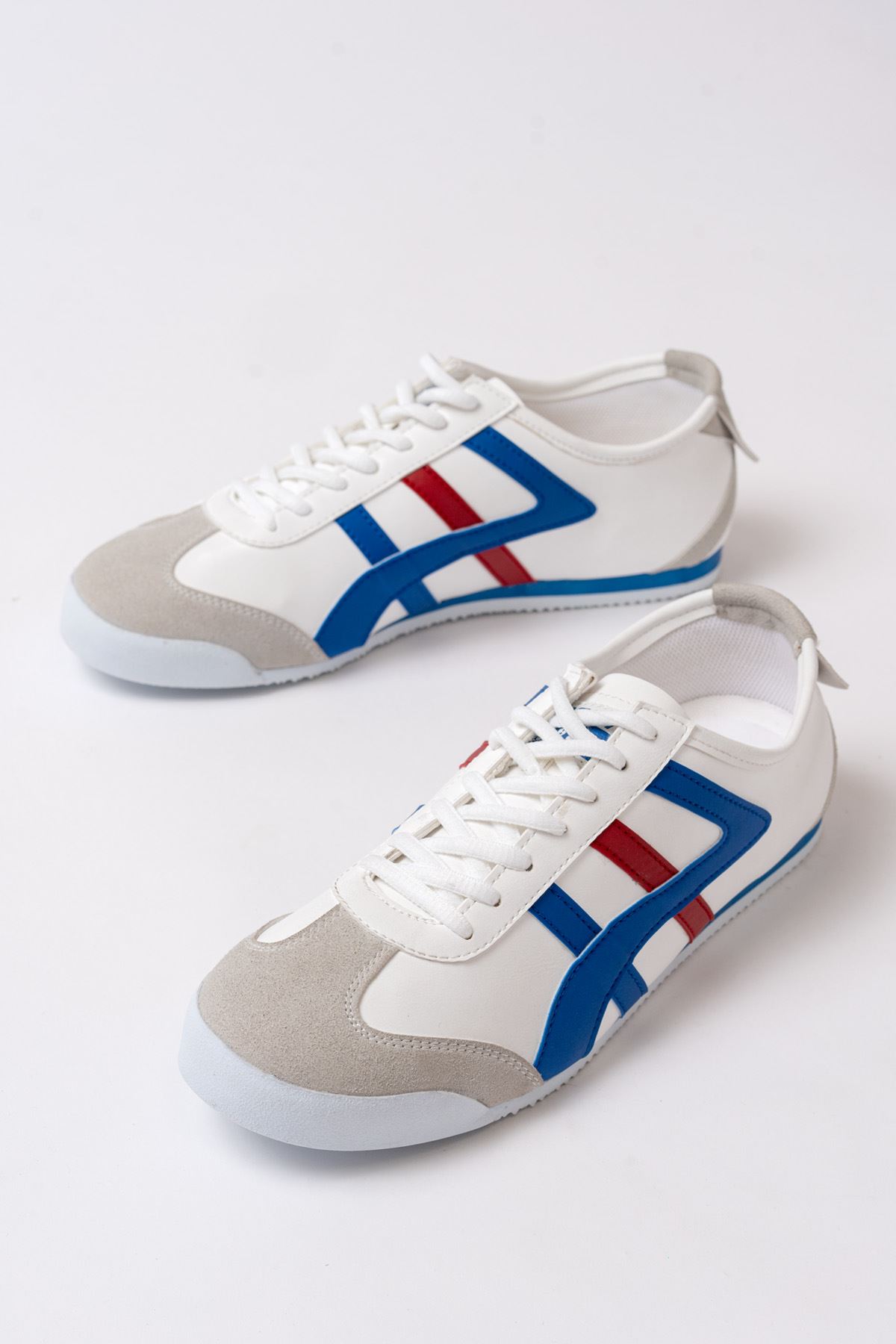 Freemax Erkek  Sneaker Spor Ayakkabı 614 Beyaz Mavi