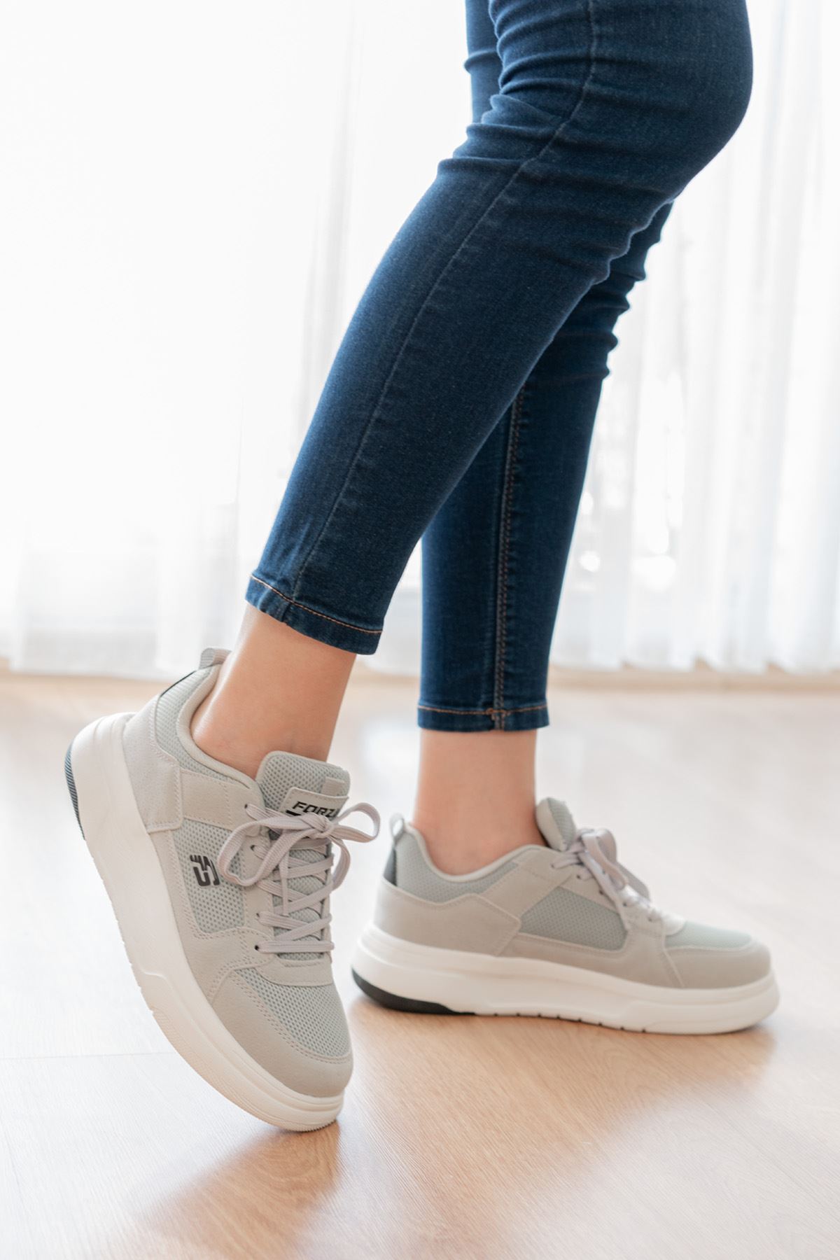 Freemax Kadın Anatomik Garantili Çok Hafif Esnek Rahat Sneaker Spor Ayakkabıı 2452 Buz