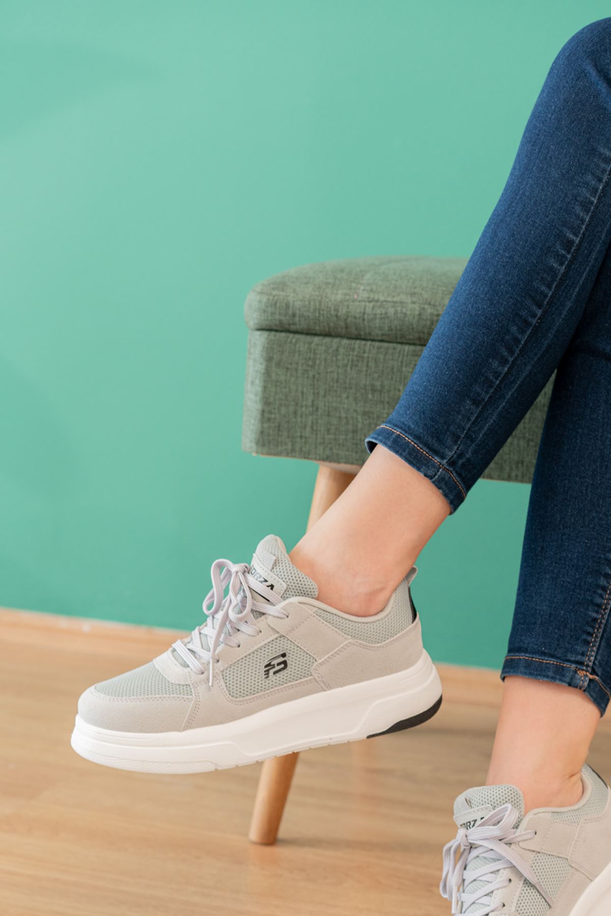 Freemax Kadın Anatomik Garantili Çok Hafif Esnek Rahat Sneaker Spor Ayakkabıı 2452 Buz