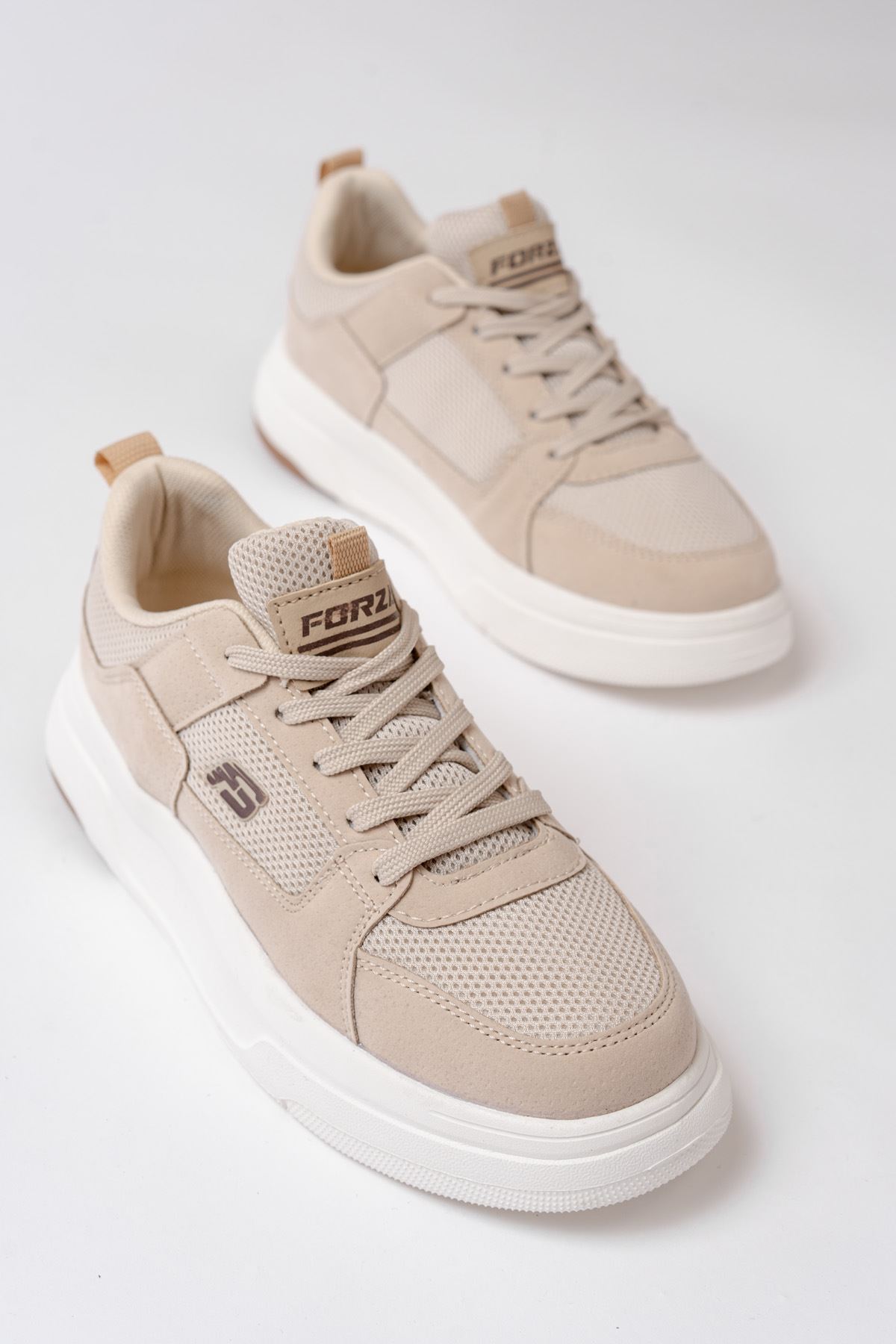 Freemax Kadın Anatomik Garantili Çok Hafif Esnek Rahat Sneaker Spor Ayakkabıı 2452 Bej