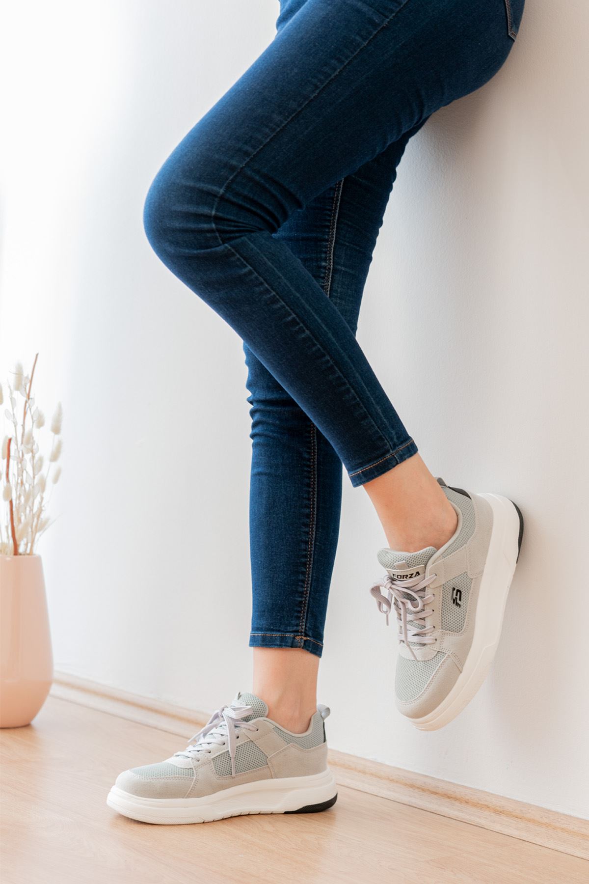 Freemax Kadın Anatomik Garantili Çok Hafif Esnek Rahat Sneaker Spor Ayakkabıı 2452 Buz