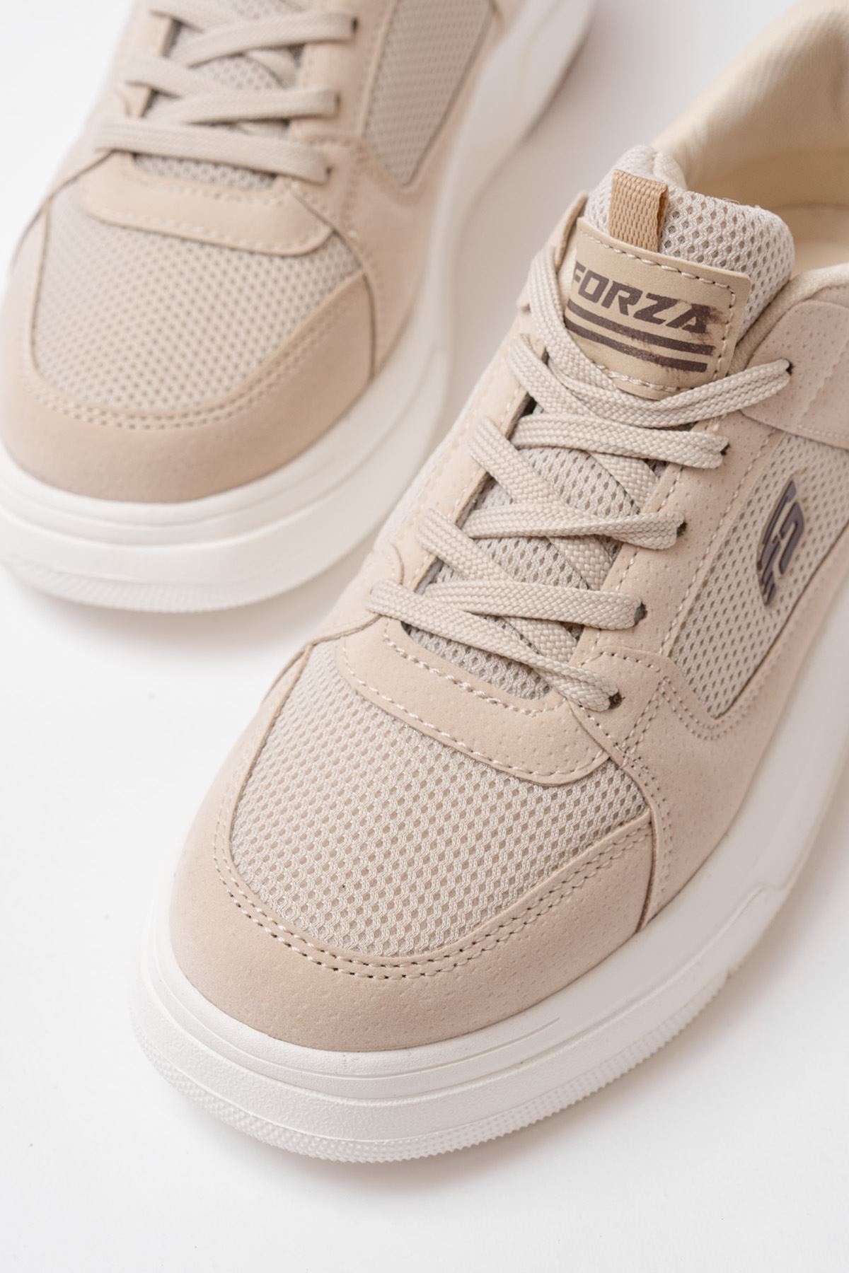 Freemax Kadın Anatomik Garantili Çok Hafif Esnek Rahat Sneaker Spor Ayakkabıı 2452 Bej