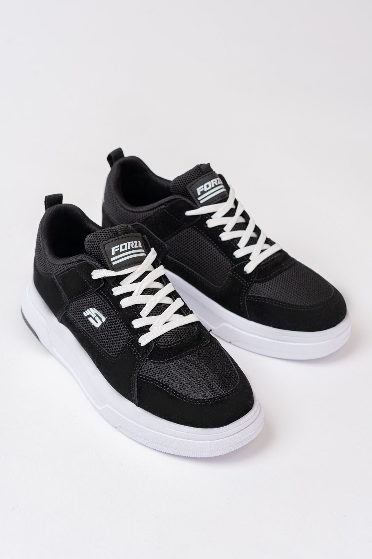 Freemax Kadın Anatomik Garantili Çok Hafif Esnek Rahat Sneaker Spor Ayakkabıı 2452 Siyah Beyaz