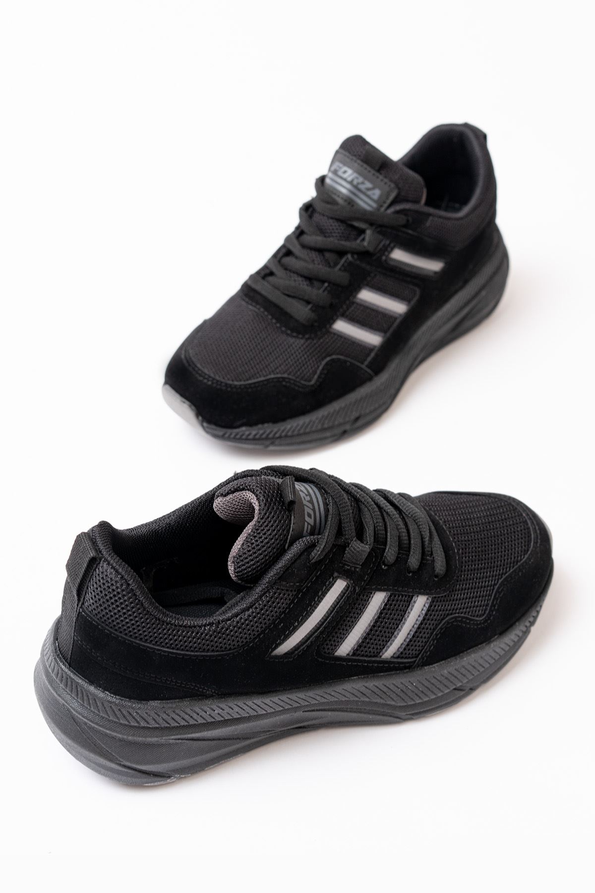 Freemax Unisex Anatomik Garantili Çok Hafif Esnek Rahat Sneaker Spor Ayakkabıı 2466 Siyah Füme