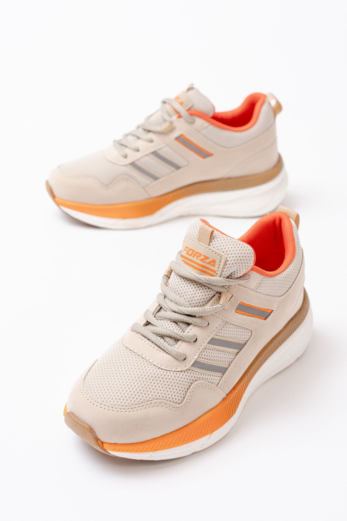 Freemax Unisex Anatomik Garantili Çok Hafif Esnek Rahat Sneaker Spor Ayakkabıı 2466 Bej