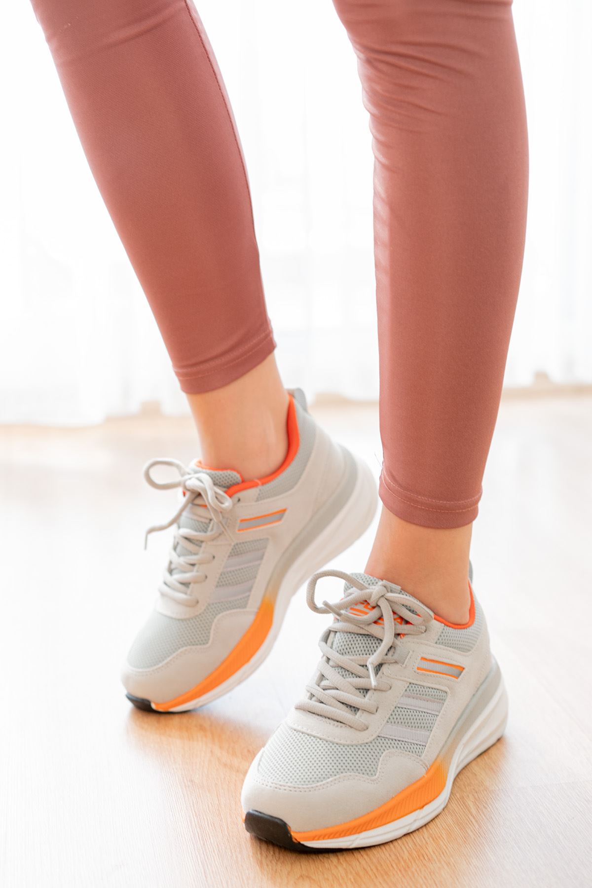 Freemax Unisex Anatomik Garantili Çok Hafif Esnek Rahat Sneaker Spor Ayakkabıı 2466 Bej