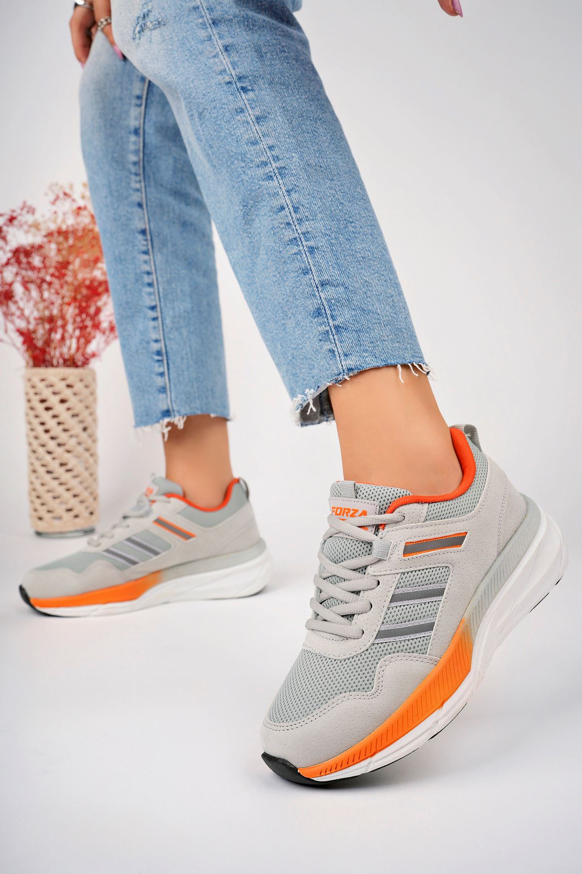 Freemax Unisex Anatomik Garantili Çok Hafif Esnek Rahat Sneaker Spor Ayakkabıı 2466 Buz