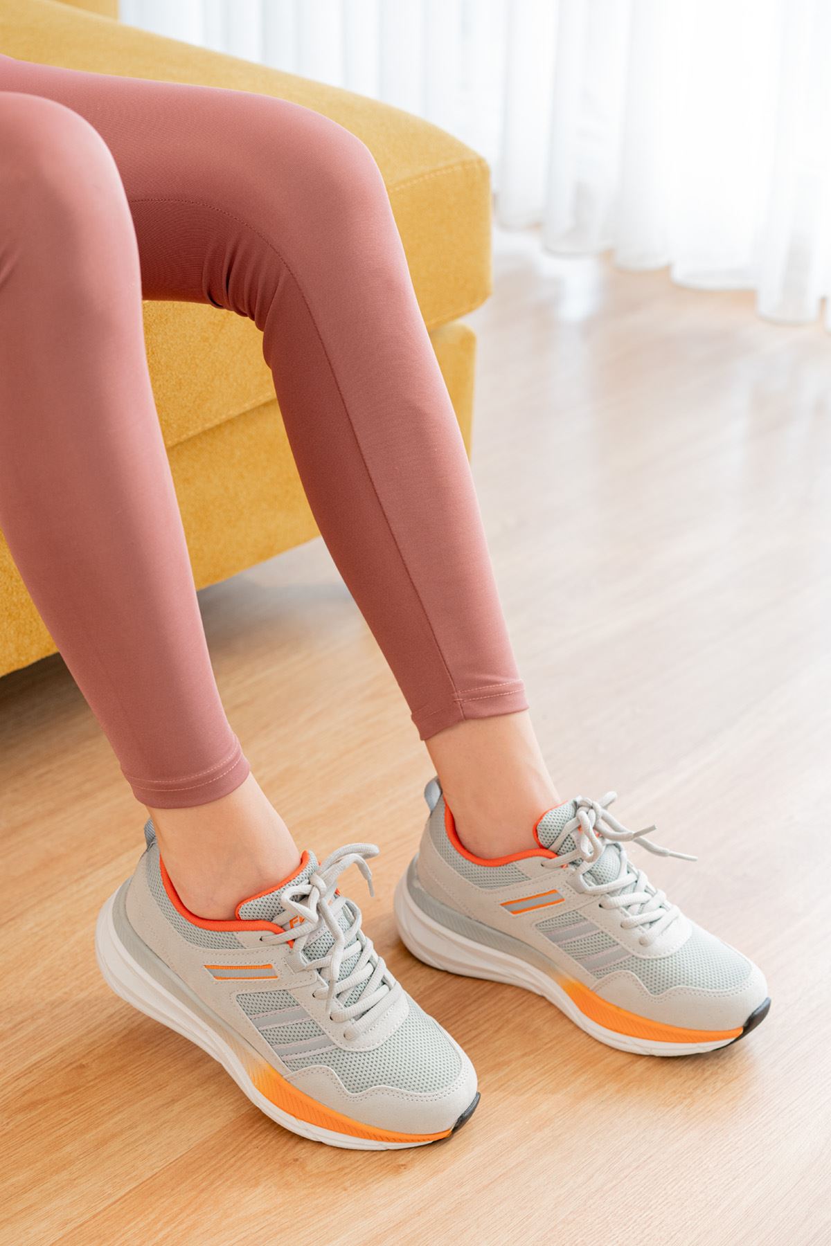 Freemax Unisex Anatomik Garantili Çok Hafif Esnek Rahat Sneaker Spor Ayakkabıı 2466 Bej