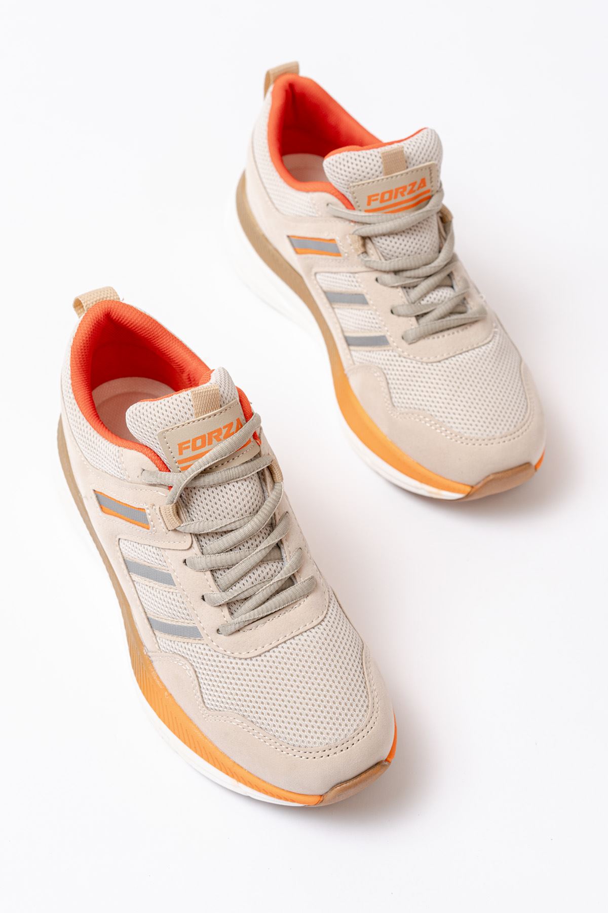 Freemax Unisex Anatomik Garantili Çok Hafif Esnek Rahat Sneaker Spor Ayakkabıı 2466 Bej