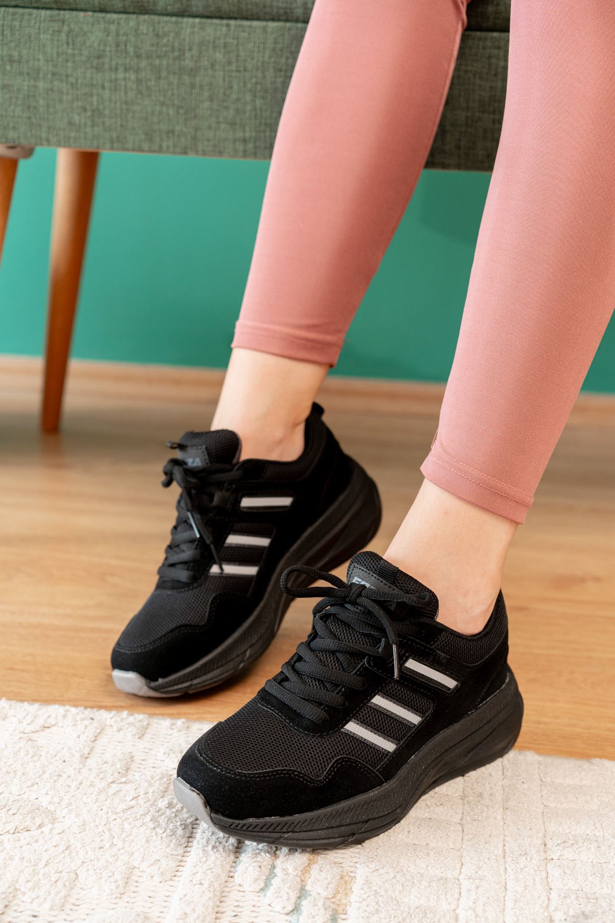 Freemax Unisex Anatomik Garantili Çok Hafif Esnek Rahat Sneaker Spor Ayakkabıı 2466 Siyah Füme