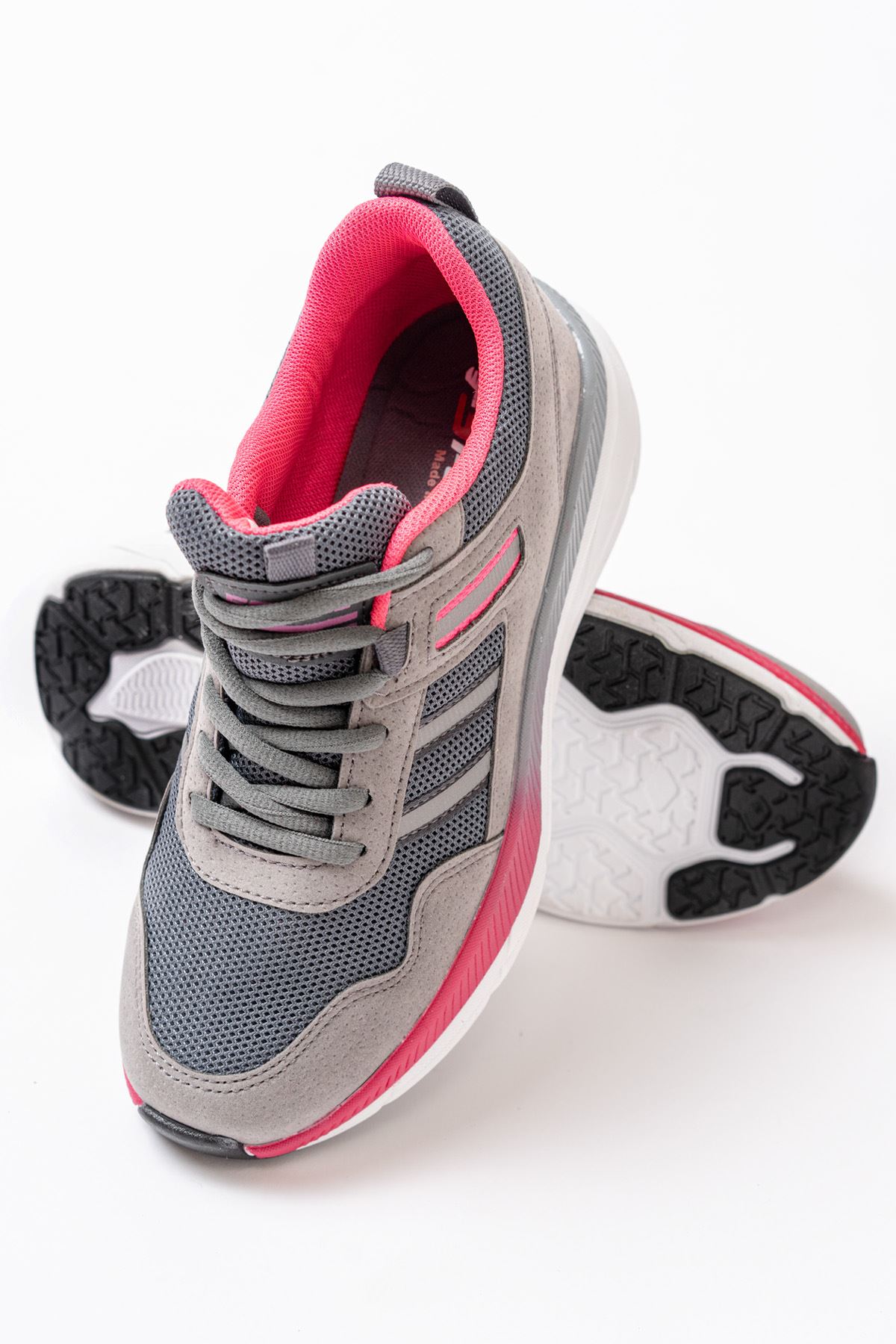 Freemax Unisex Anatomik Garantili Çok Hafif Esnek Rahat Sneaker Spor Ayakkabıı 2466 FÜME