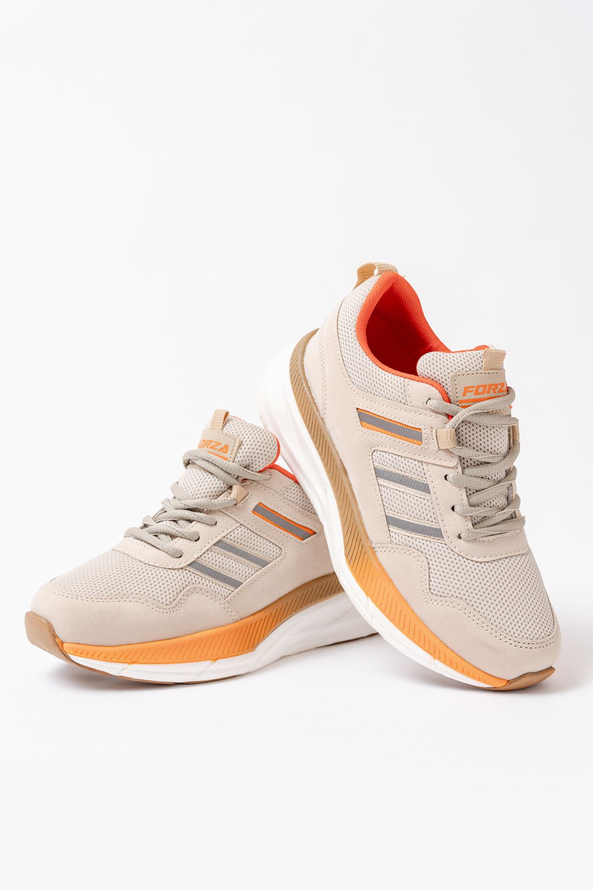 Freemax Unisex Anatomik Garantili Çok Hafif Esnek Rahat Sneaker Spor Ayakkabıı 2466 Bej