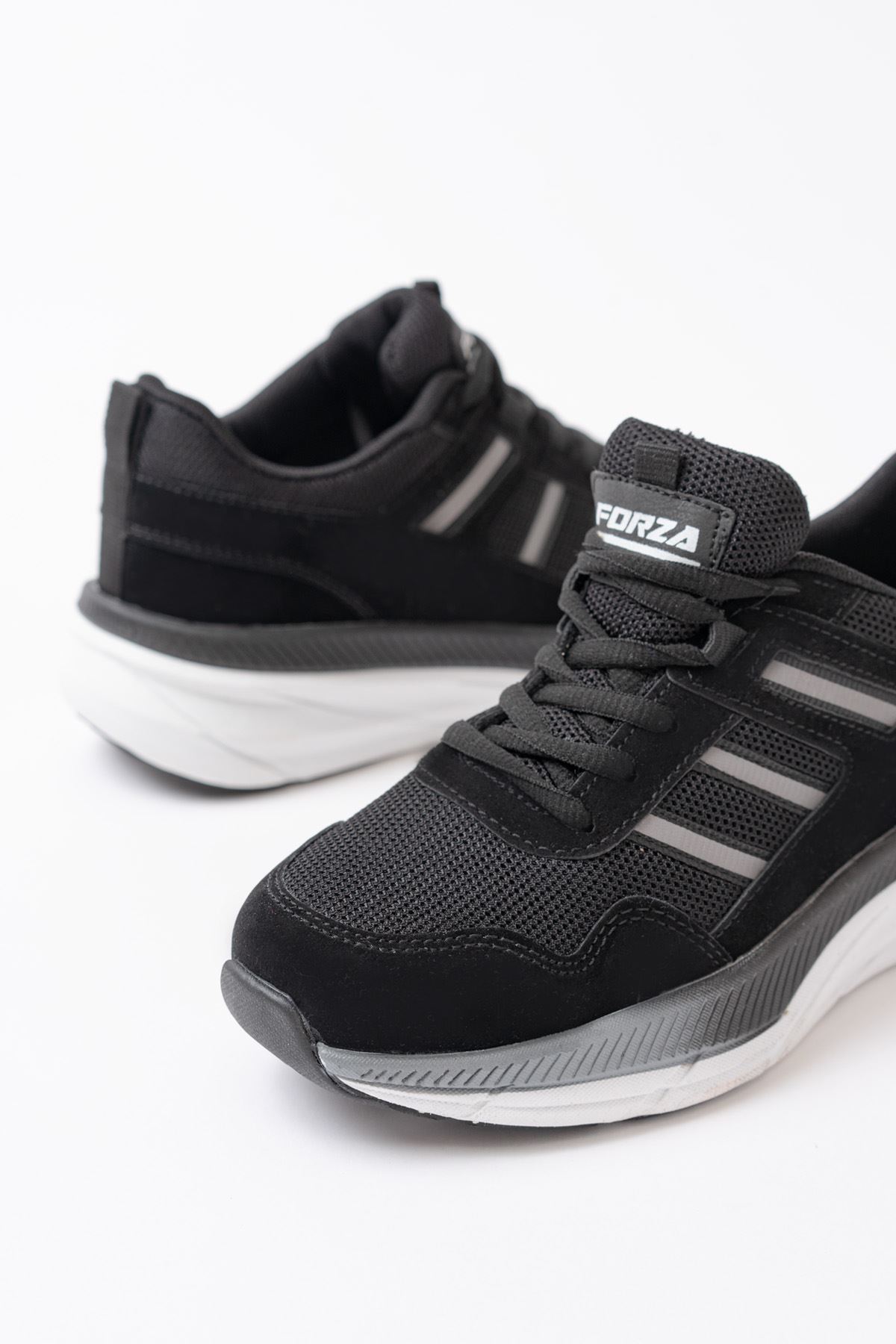 Freemax Unisex Anatomik Garantili Çok Hafif Esnek Rahat Sneaker Spor Ayakkabıı 2466 Siyah Beyaz