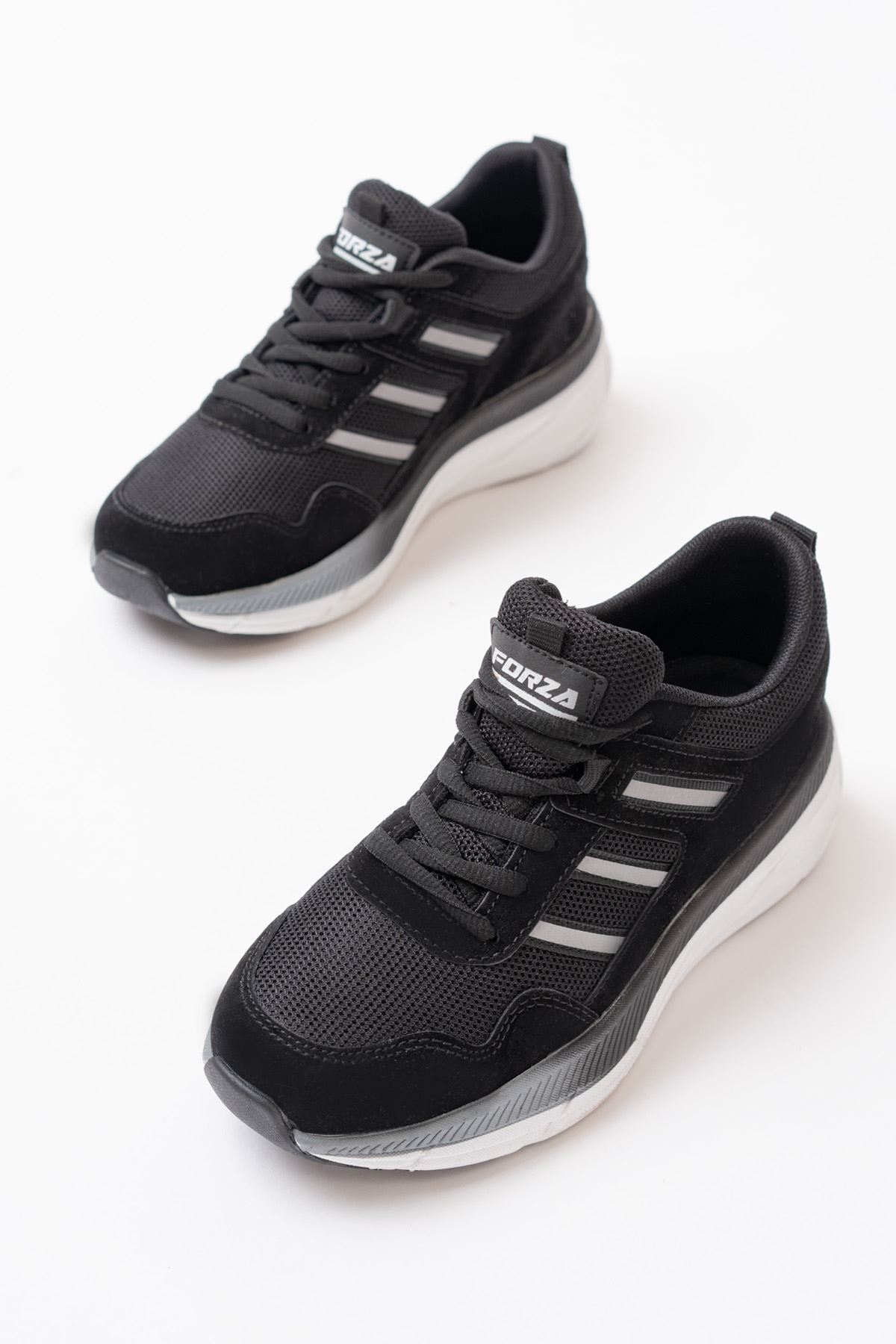 Freemax Unisex Anatomik Garantili Çok Hafif Esnek Rahat Sneaker Spor Ayakkabıı 2466 Siyah Beyaz