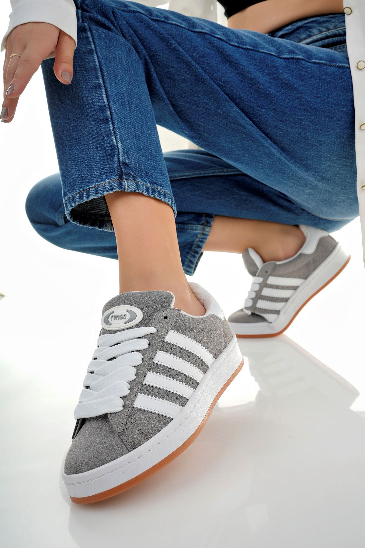 Freemax Campus Unisex Garantili Sneaker Spor Ayakkabı. Taş