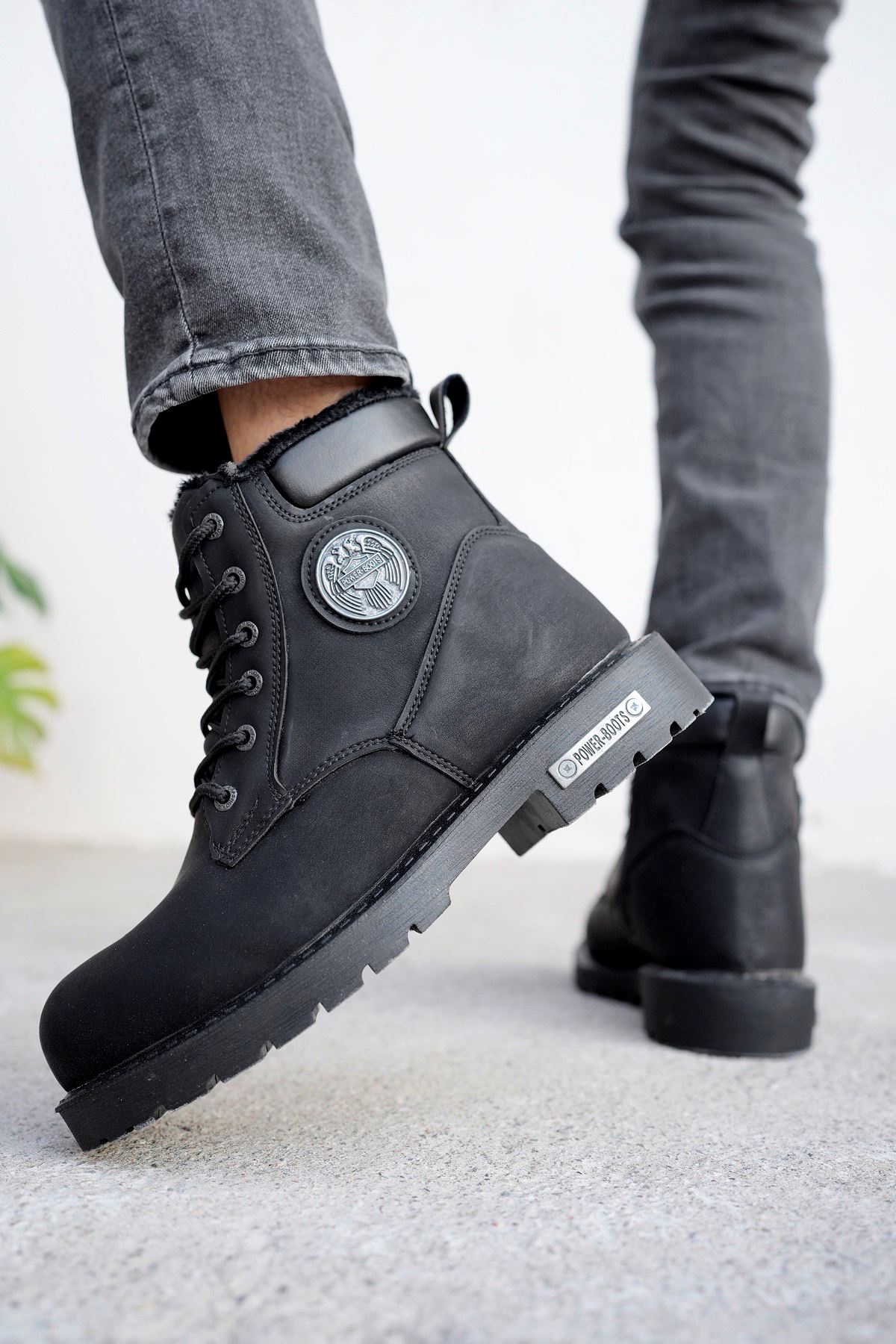 Freemax Garantili Kürklü Kauçuk Taban Sağlam Esnek Outdoor Kışlık Bot Halley 5288 SİYAH