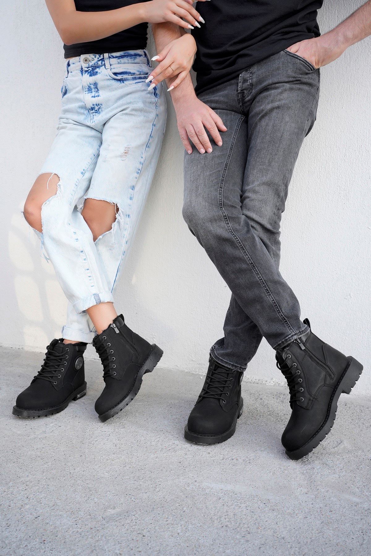 Freemax Garantili Kürklü Kauçuk Taban Sağlam Esnek Outdoor Kışlık Bot Halley 5288 SİYAH