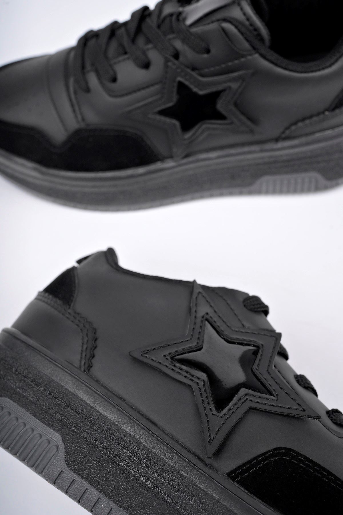 Freemax Kadın Anatomik Garantili  Hafif Esnek Rahat Sneaker Spor Ayakkabı cnp5974 Siyah Siyah