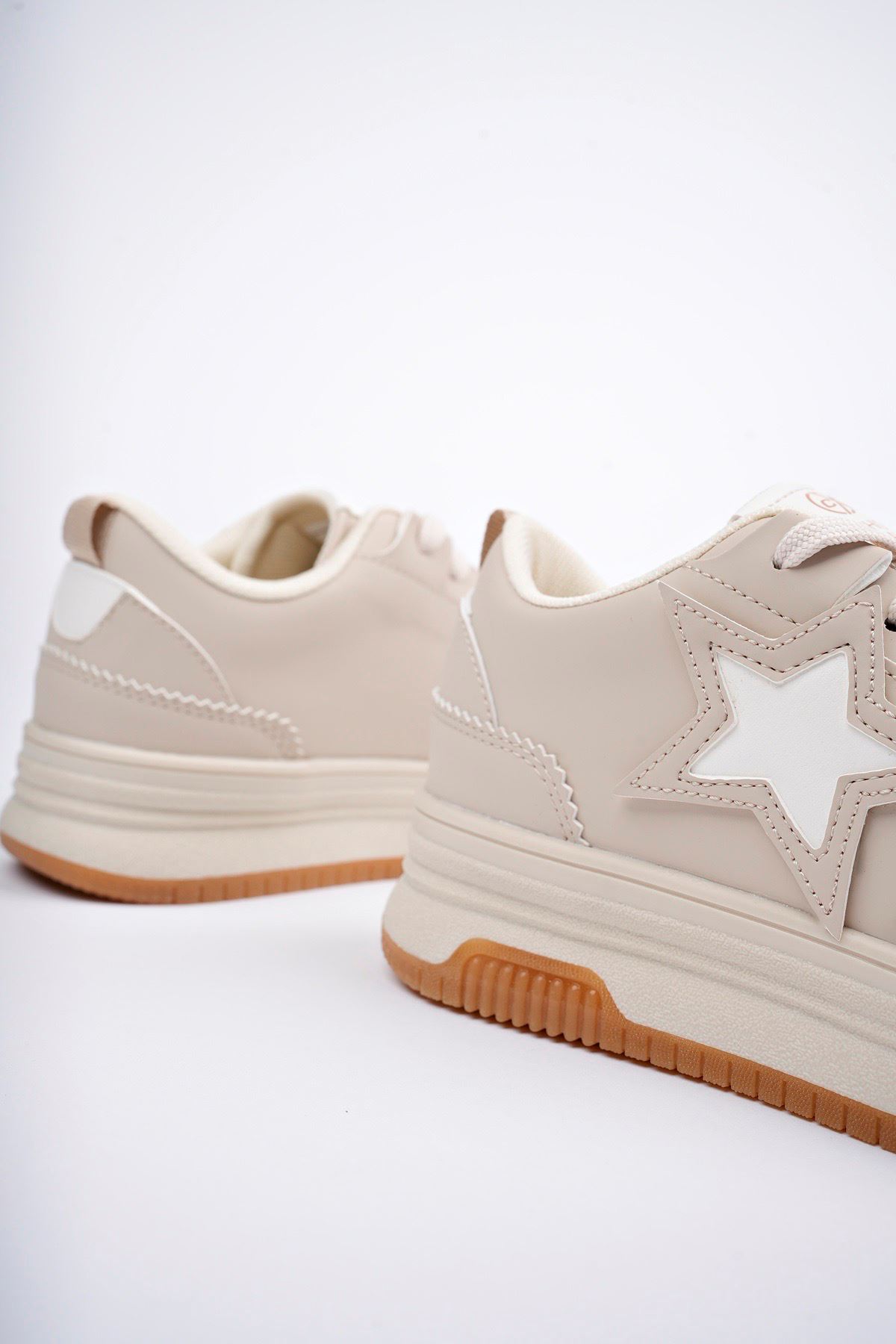 Freemax Kadın Anatomik Garantili  Hafif Esnek Rahat Sneaker Spor Ayakkabı cnp5974 Bej