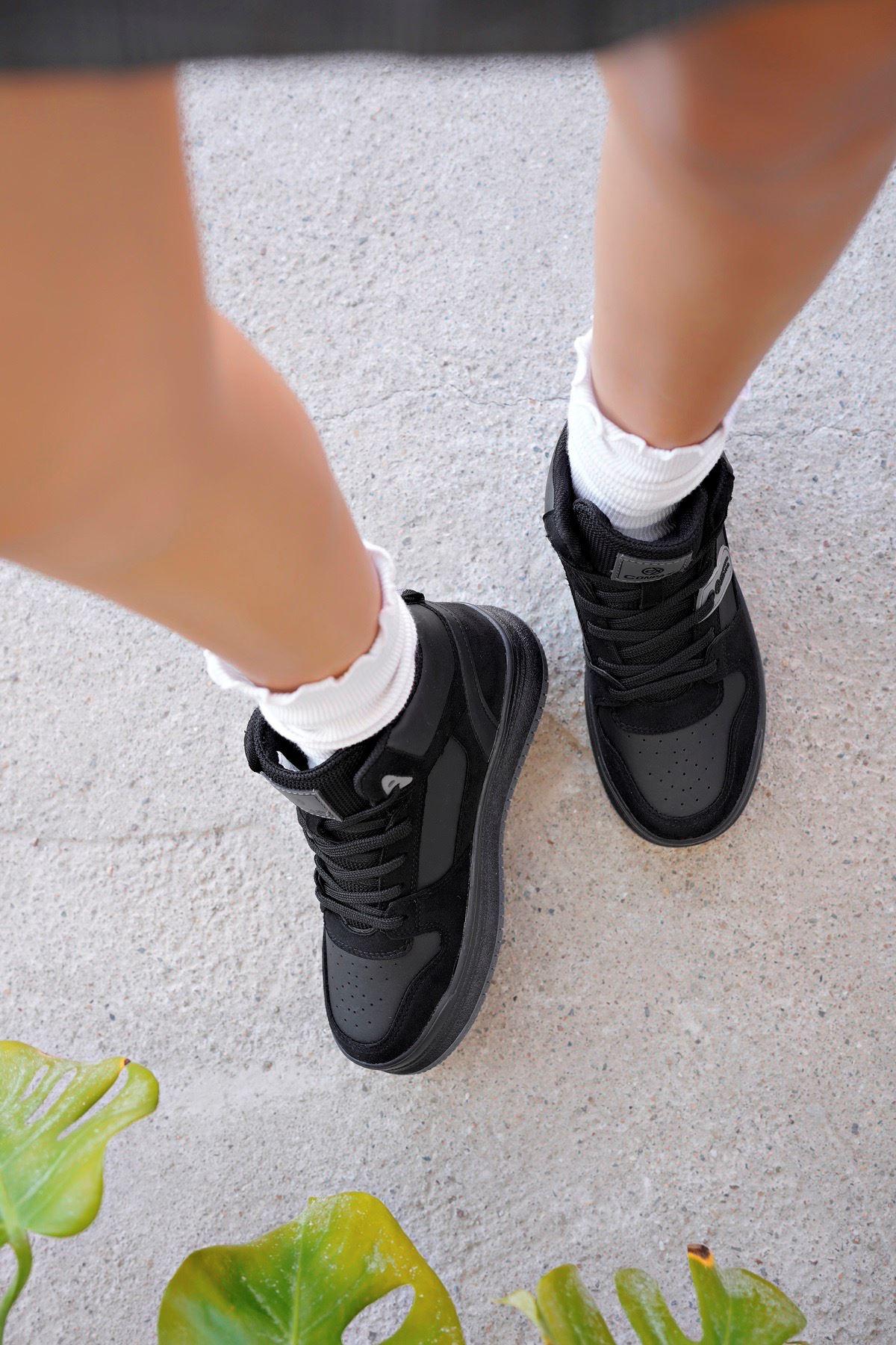 Freemax Kadın Anatomik Garantili  Hafif Esnek Rahat Sneaker Spor Ayakkabı cnp5972 Siyah Füme