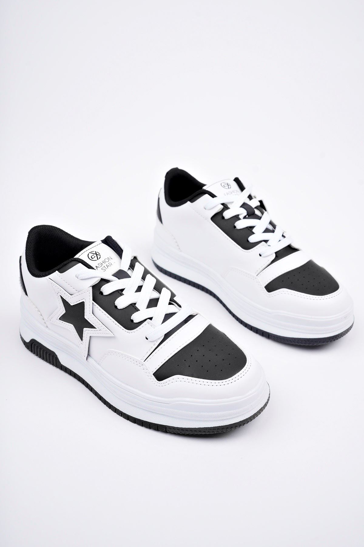 Freemax Kadın Anatomik Garantili  Hafif Esnek Rahat Sneaker Spor Ayakkabı cnp5974 Beyaz Siyah