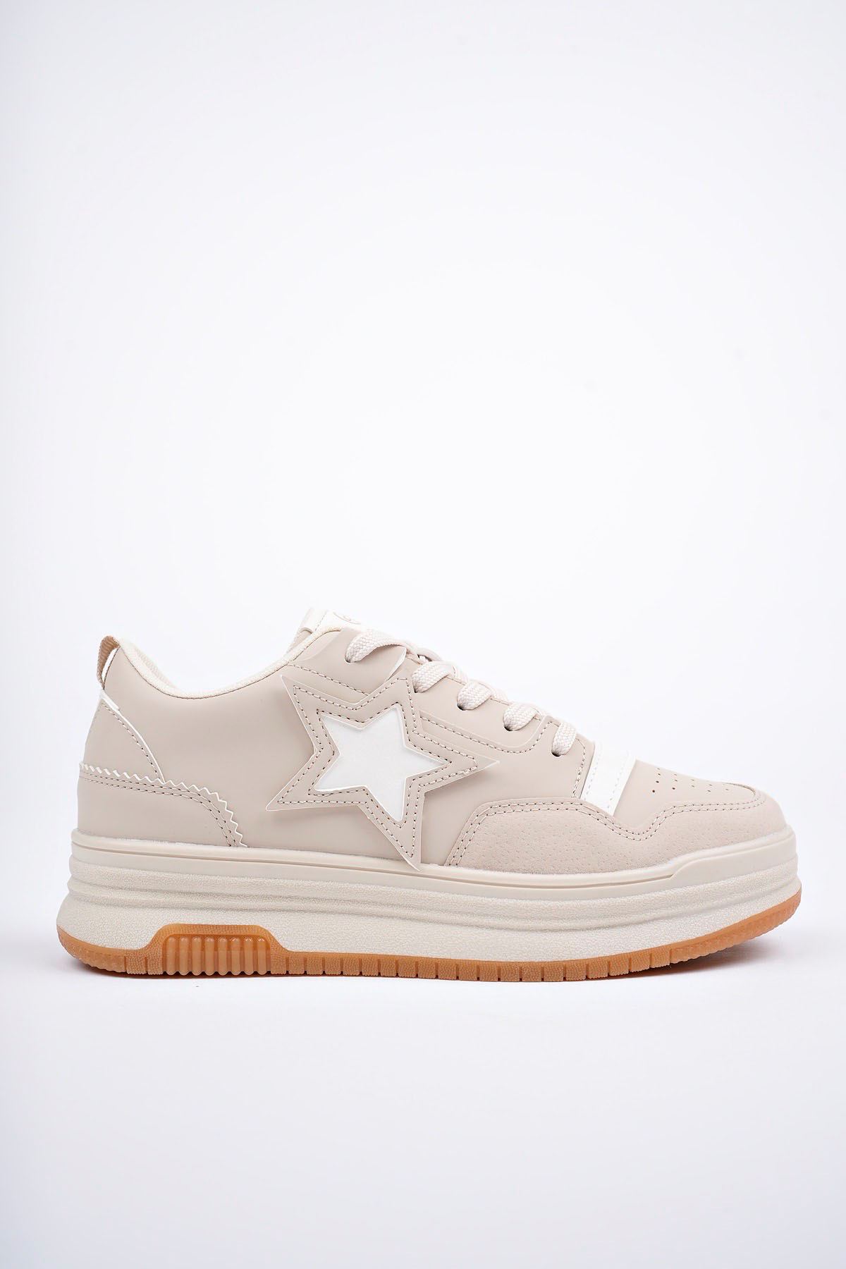 Freemax Kadın Anatomik Garantili  Hafif Esnek Rahat Sneaker Spor Ayakkabı cnp5974 Bej