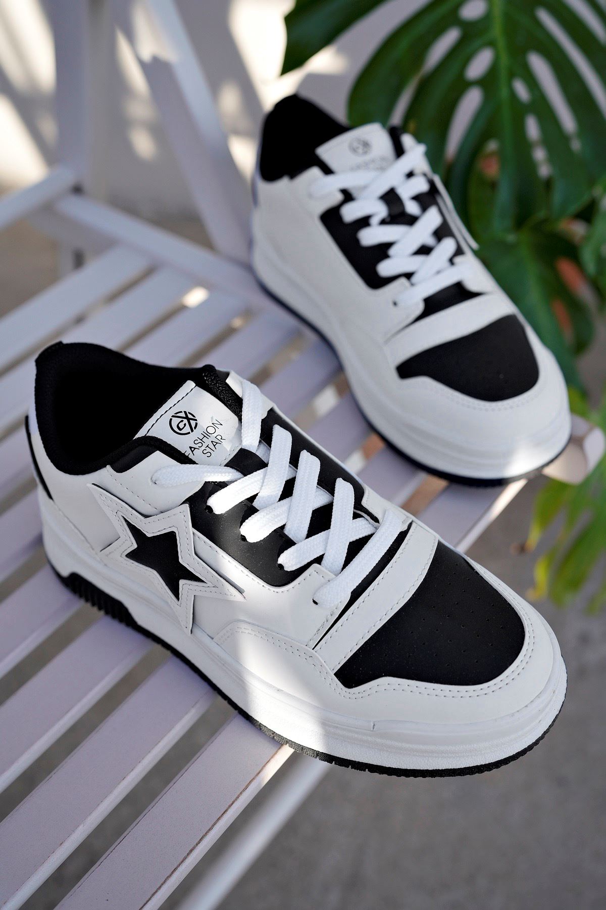 Freemax Kadın Anatomik Garantili  Hafif Esnek Rahat Sneaker Spor Ayakkabı cnp5974 Beyaz Siyah