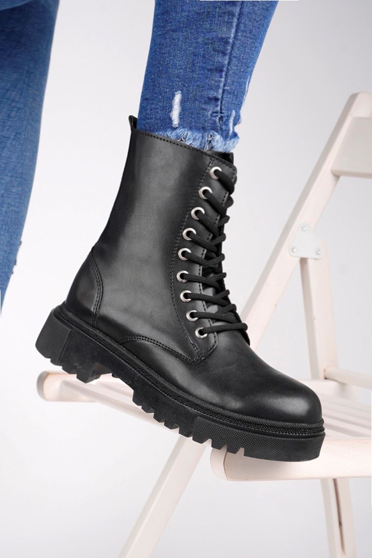 Freemax Garantili İçi Kürklü Çok Hafif Esnek Taban Kışlık Su Geçirmez Kadın Bot Çİzme Freemax.ZEN.BOT.2221 Siyah