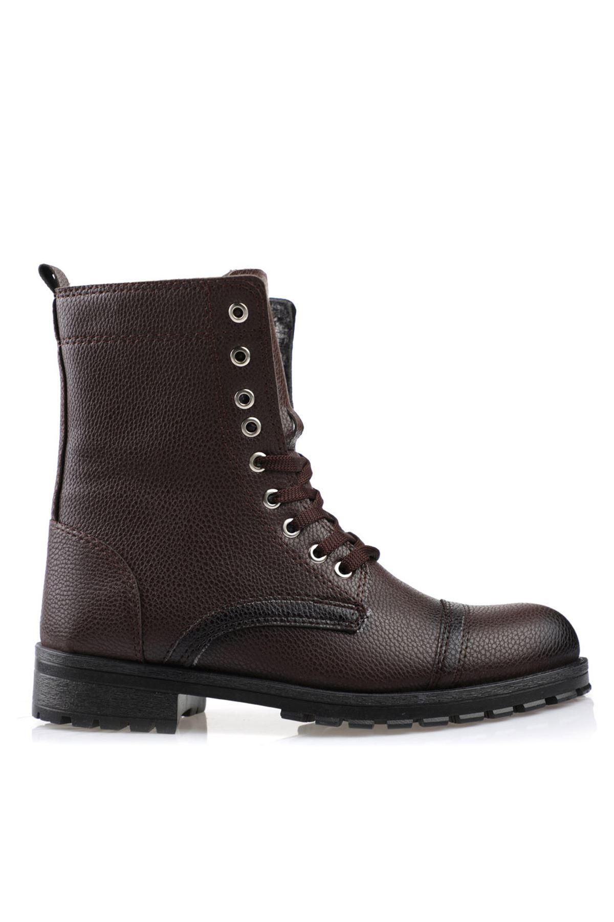 Freemax Su ve Soğuk Geçirmez Kürklü Fermuarlı Kışlık Garantili Erkek Postal Bot Kahverengi