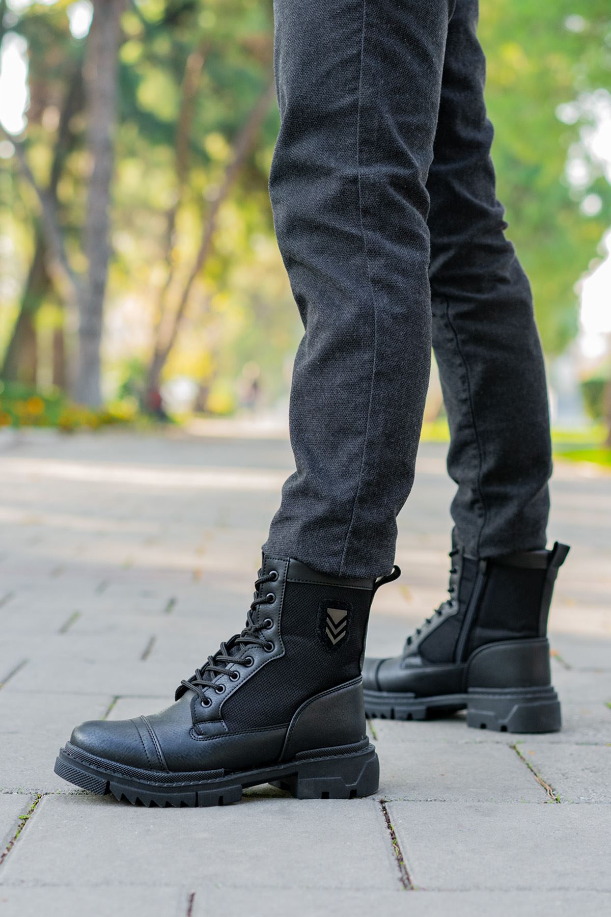 Freemax Su ve Soğuk Geçirmez Ortopedik iç Tabanlık Fermuarlı Kaymaz Kauçuk Taban Kışlık Garantili Erkek Postal Bot 2100 SİYAH