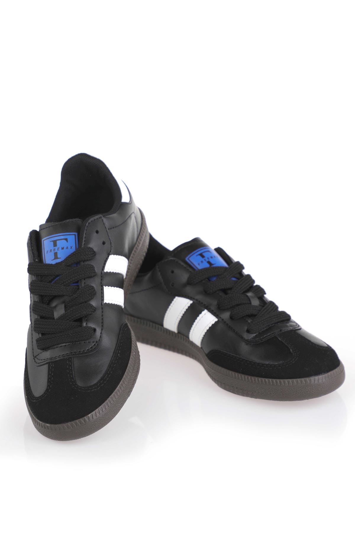 Freemax Uniseks Sneaker Esnek Yumuşak Spor Ayakkabı Samba.530 Siyah Beyaz