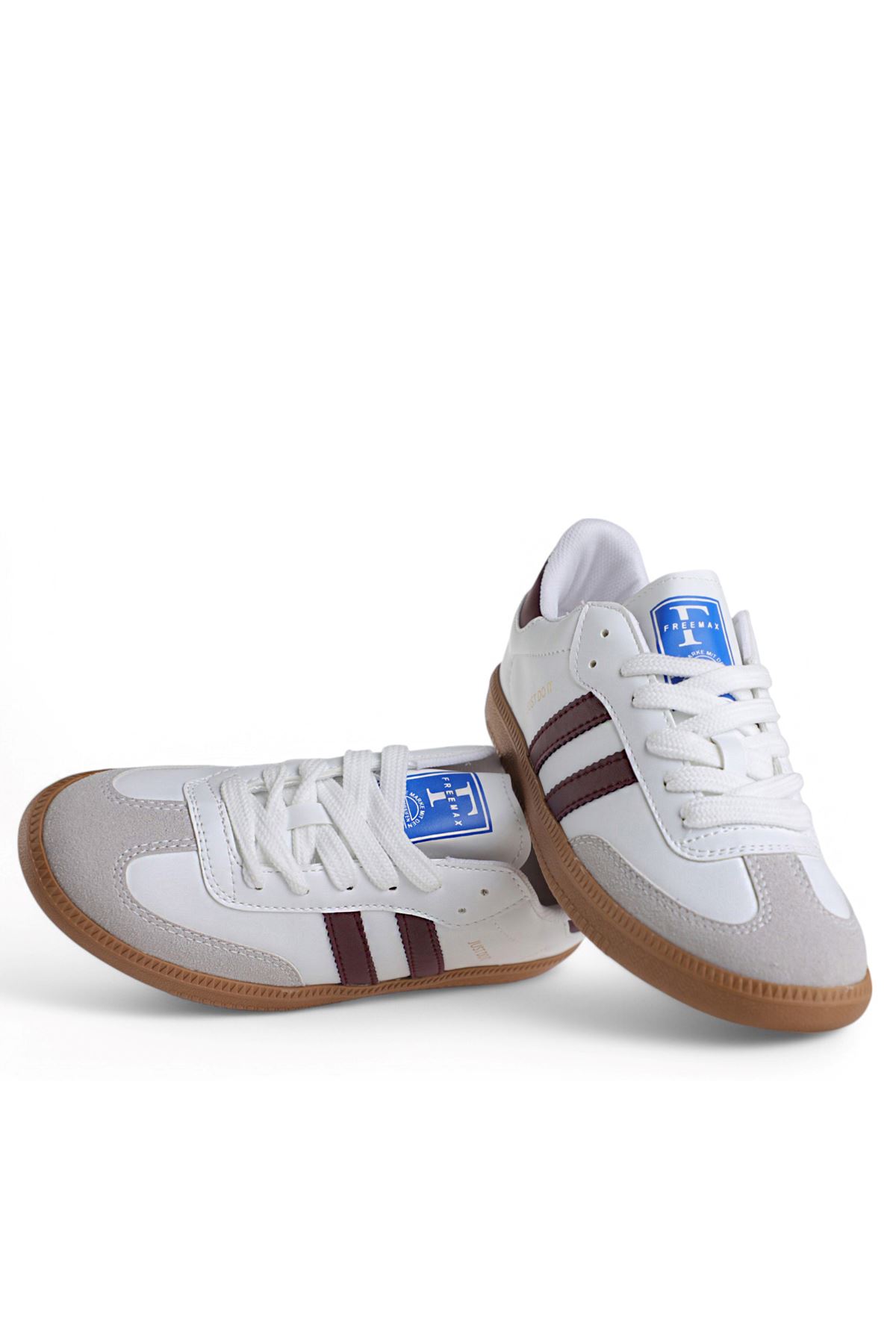 Freemax Uniseks Sneaker Esnek Yumuşak Spor Ayakkabı Samba.530 Beyaz Bordo