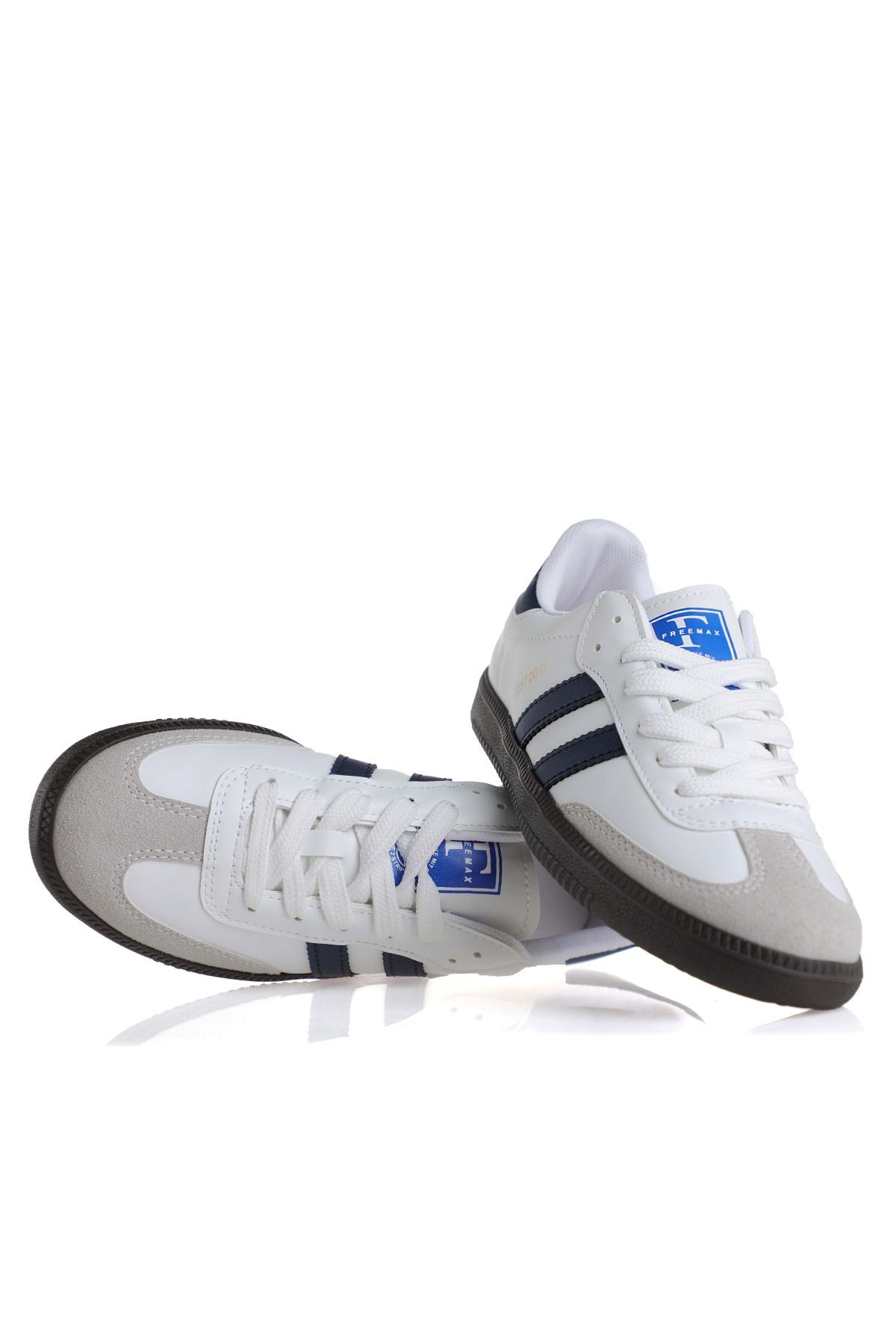 Freemax Uniseks Sneaker Esnek Yumuşak Spor Ayakkabı Samba.530 Beyaz Lacivert