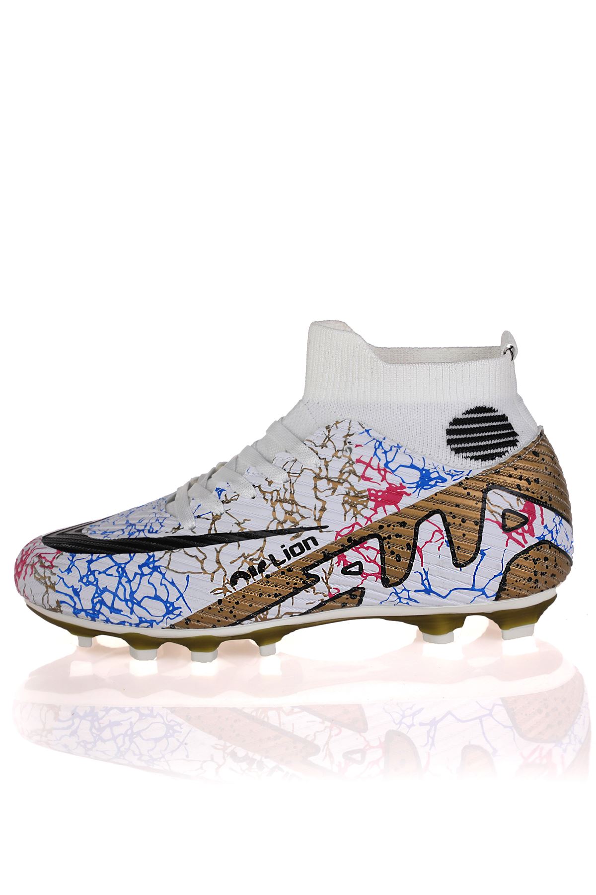 Freemax Laliga Air Çoraplı Krampon Futbol Ayakkabısı L501 Beyaz