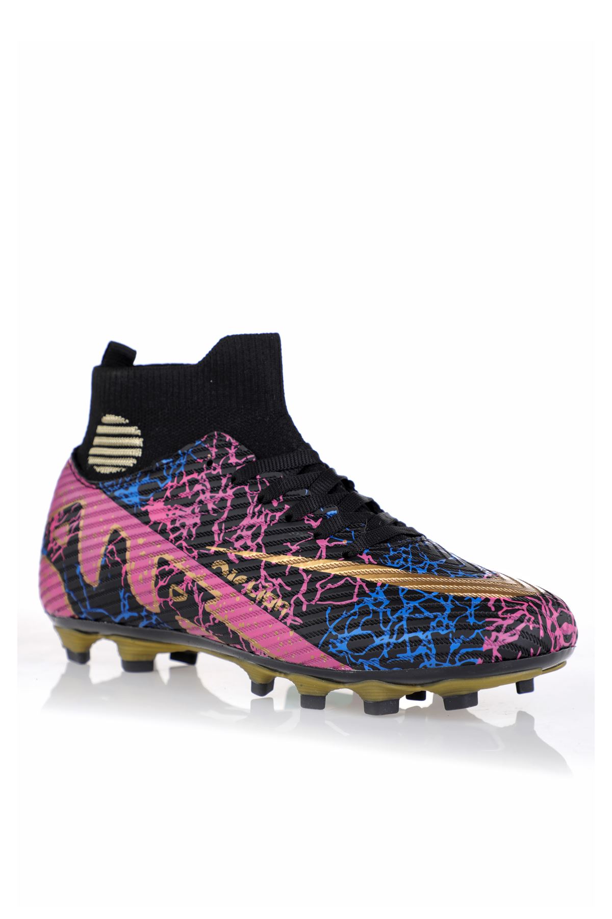 Freemax Laliga Air Çoraplı Krampon Futbol Ayakkabısı L501 Siyah Gold