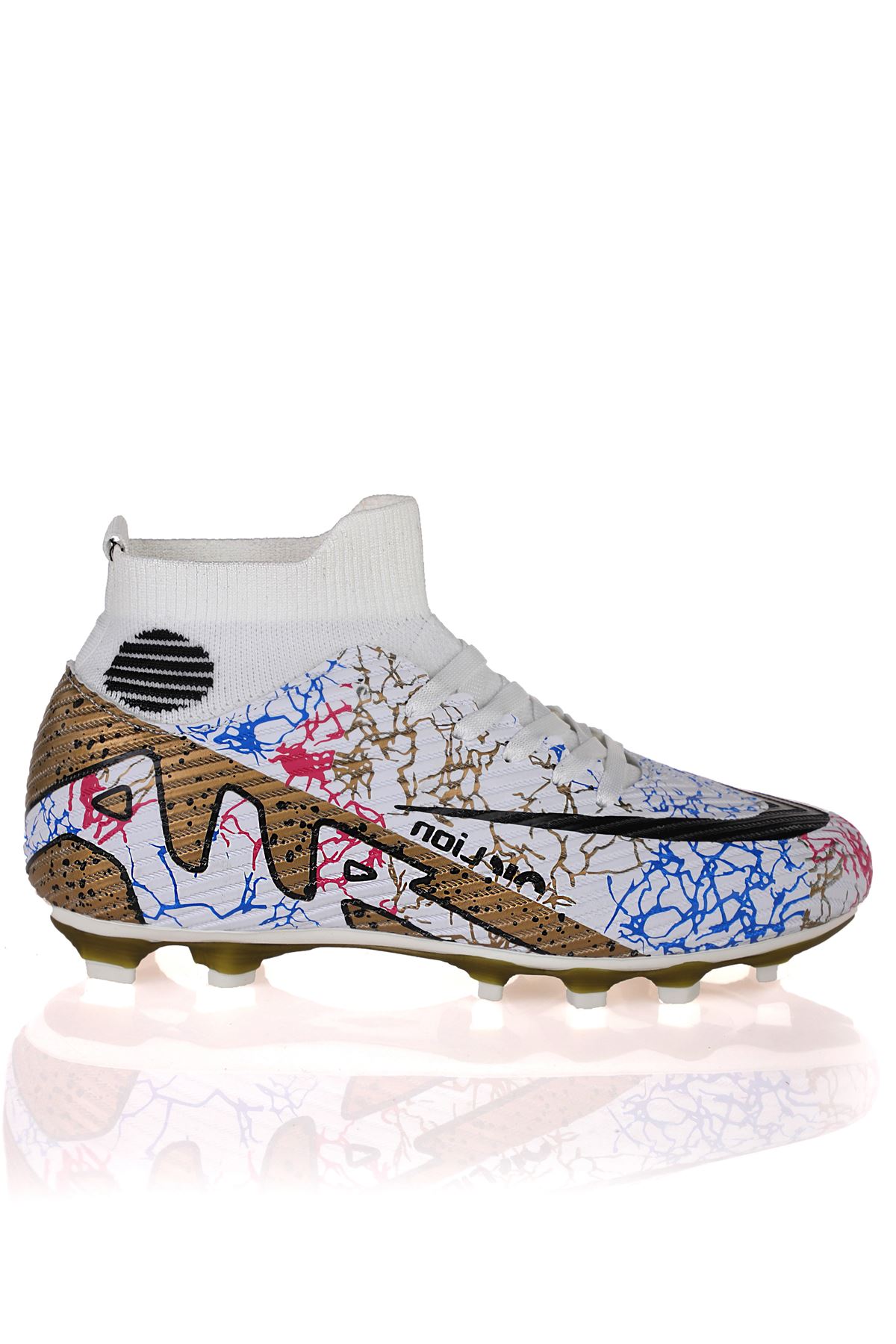 Freemax Laliga Air Çoraplı Krampon Futbol Ayakkabısı L501 Beyaz