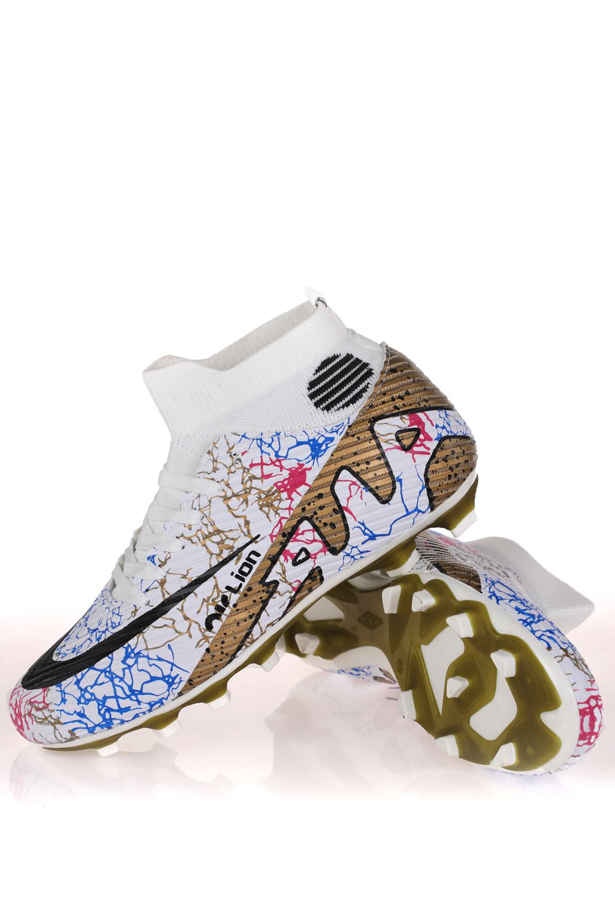 Freemax Laliga Air Çoraplı Krampon Futbol Ayakkabısı L501 Beyaz