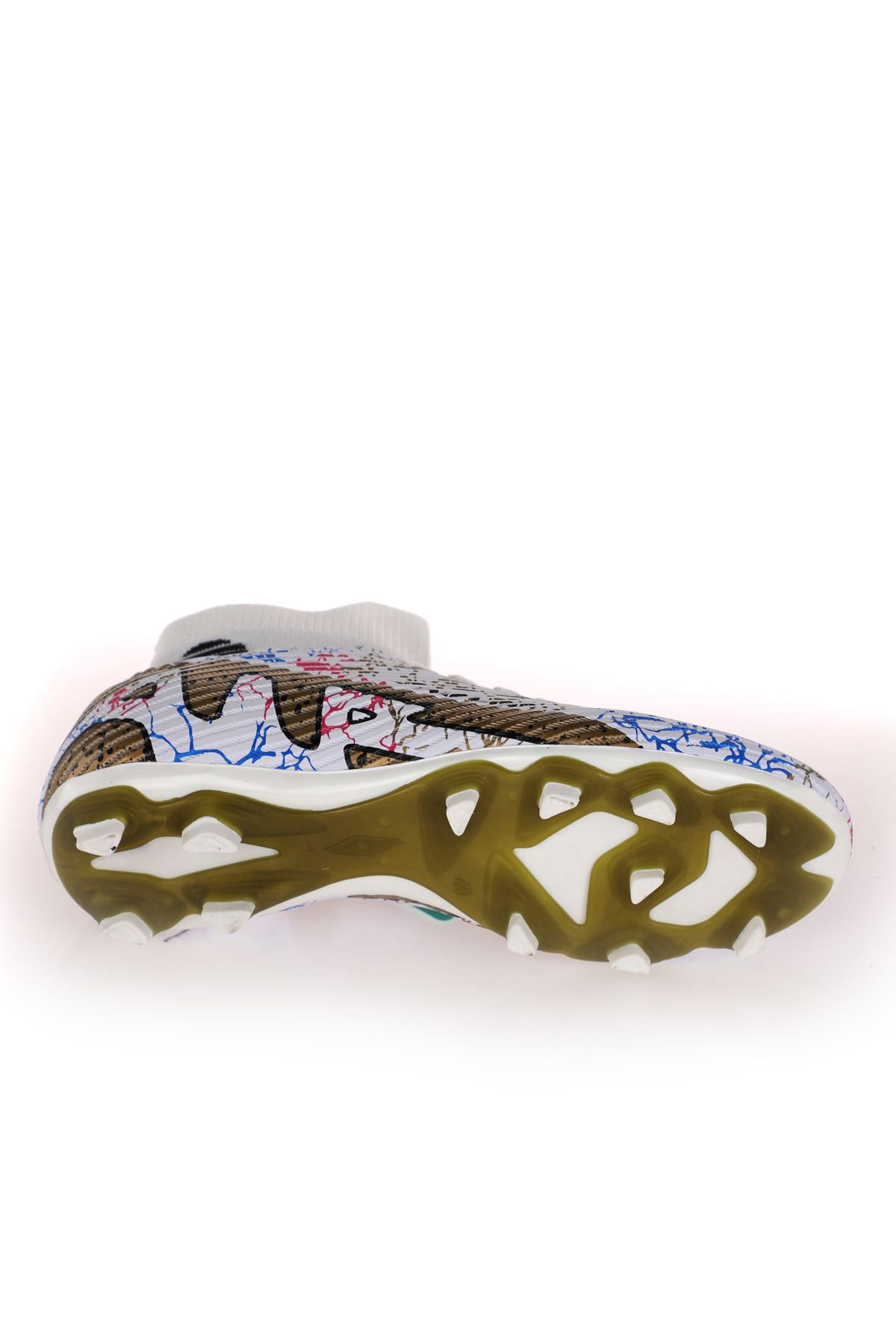 Freemax Laliga Air Çoraplı Krampon Futbol Ayakkabısı L501 Beyaz