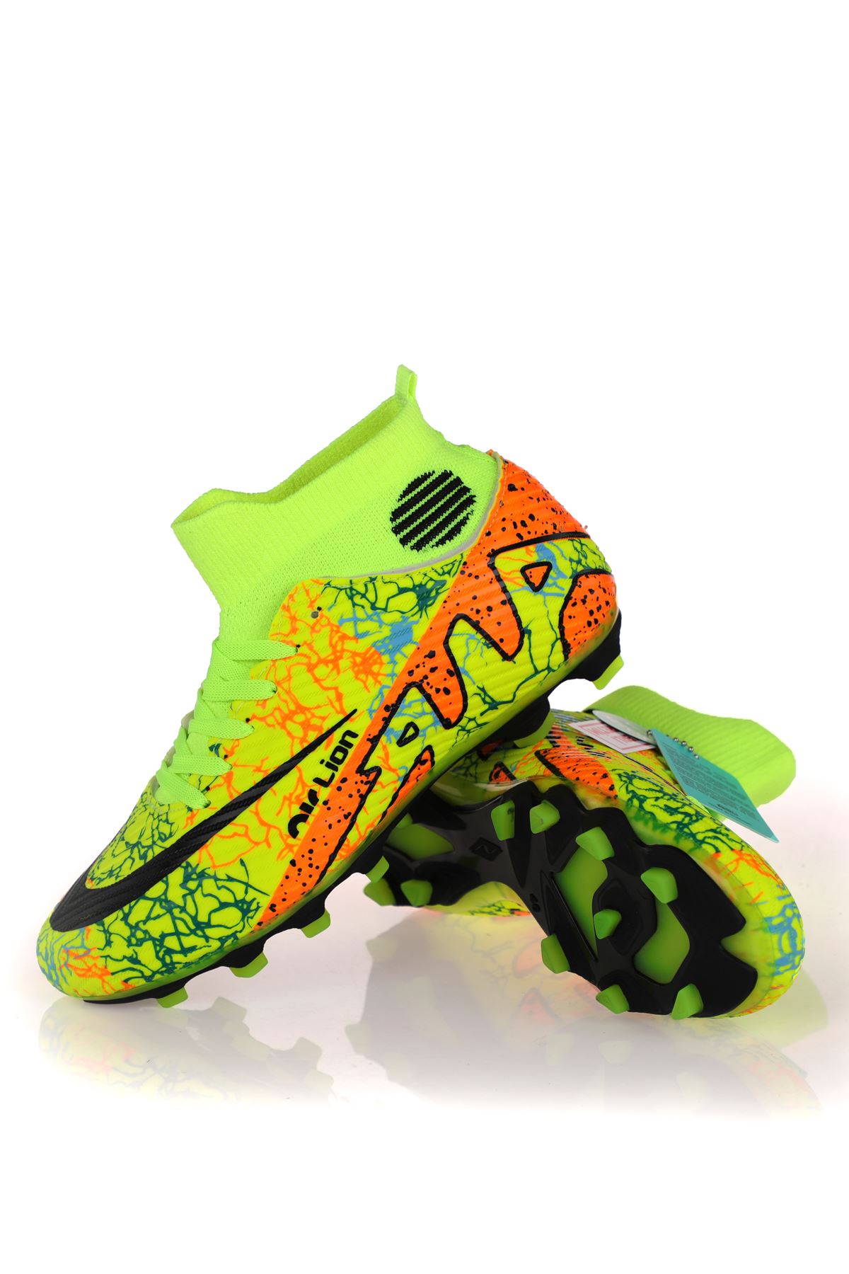 Freemax Laliga Air Çoraplı Krampon Futbol Ayakkabısı L501 Sarı Siyah